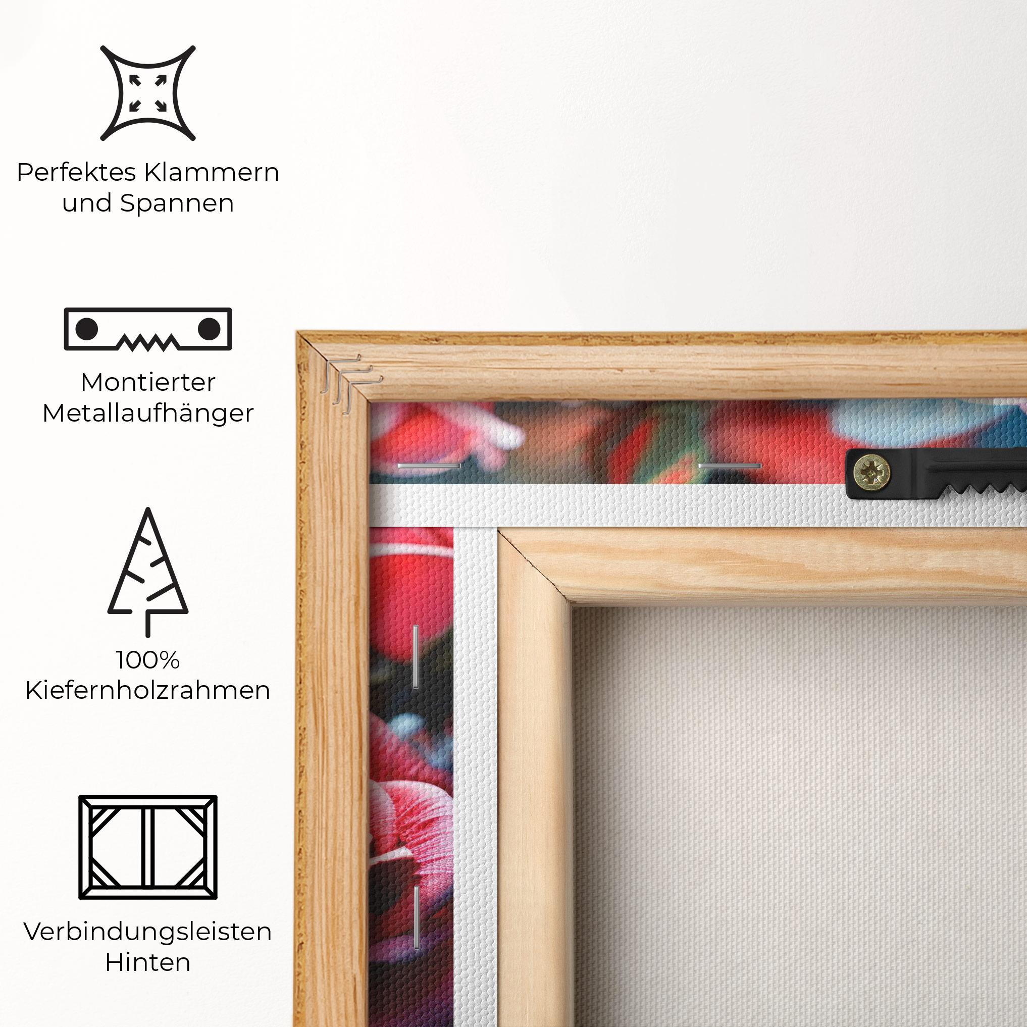 Leinwandbild Dark Pink Rose mockup 5