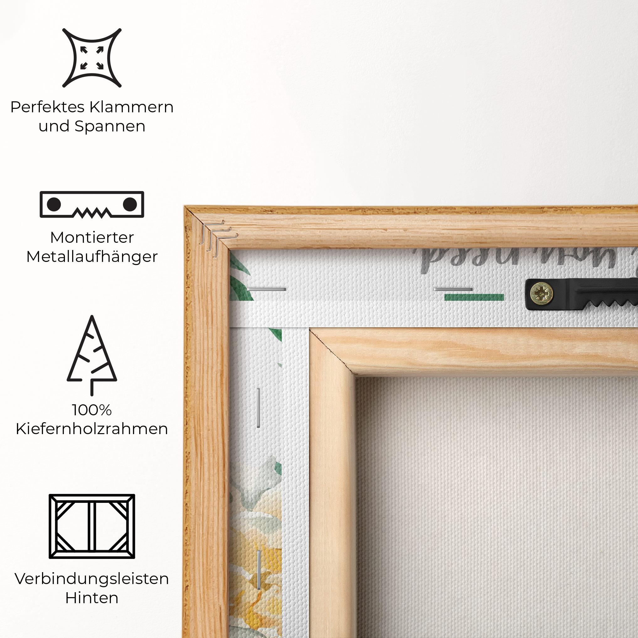 Leinwandbild Green Rose Love mockup 5