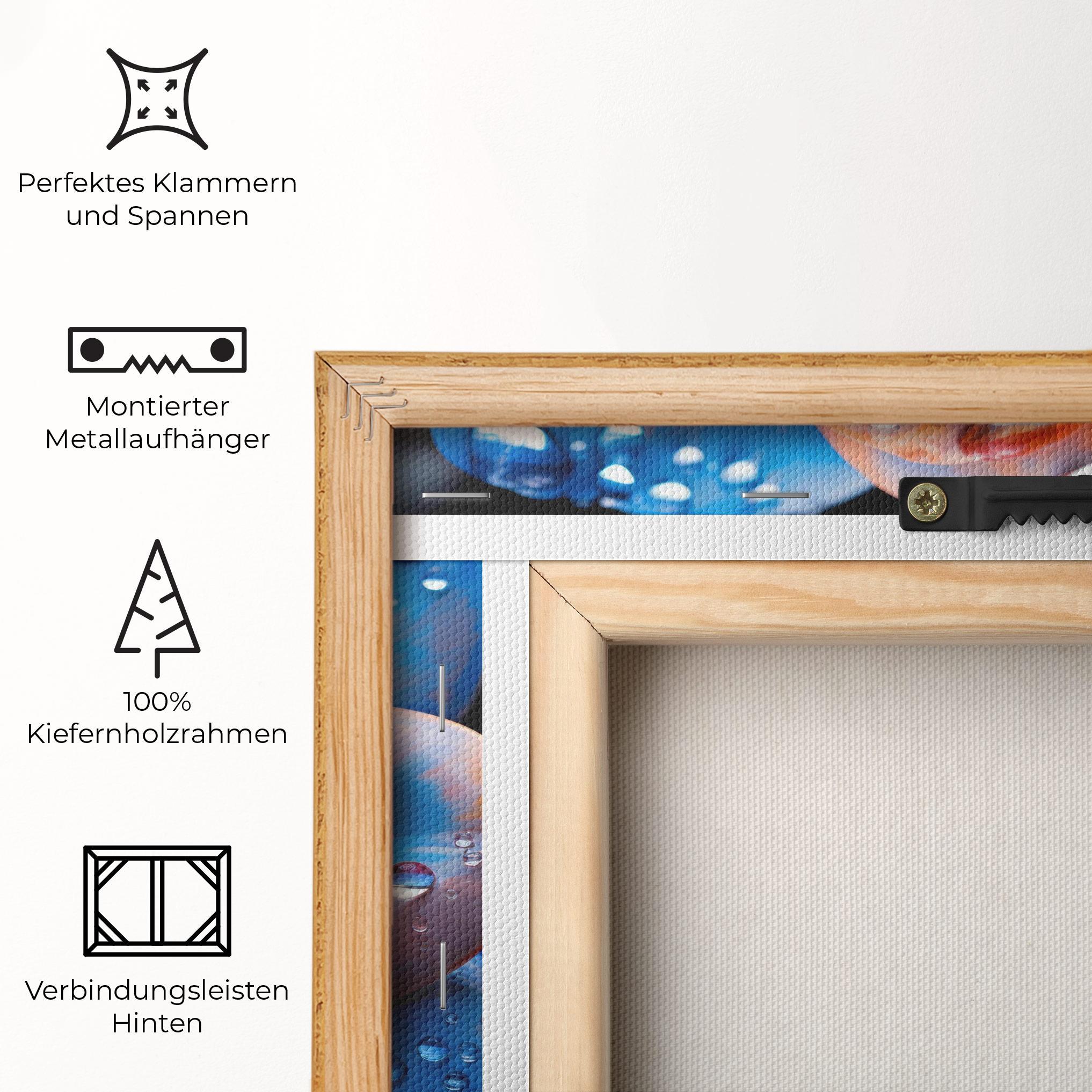 Leinwandbild Orange Blue Rose mockup 5