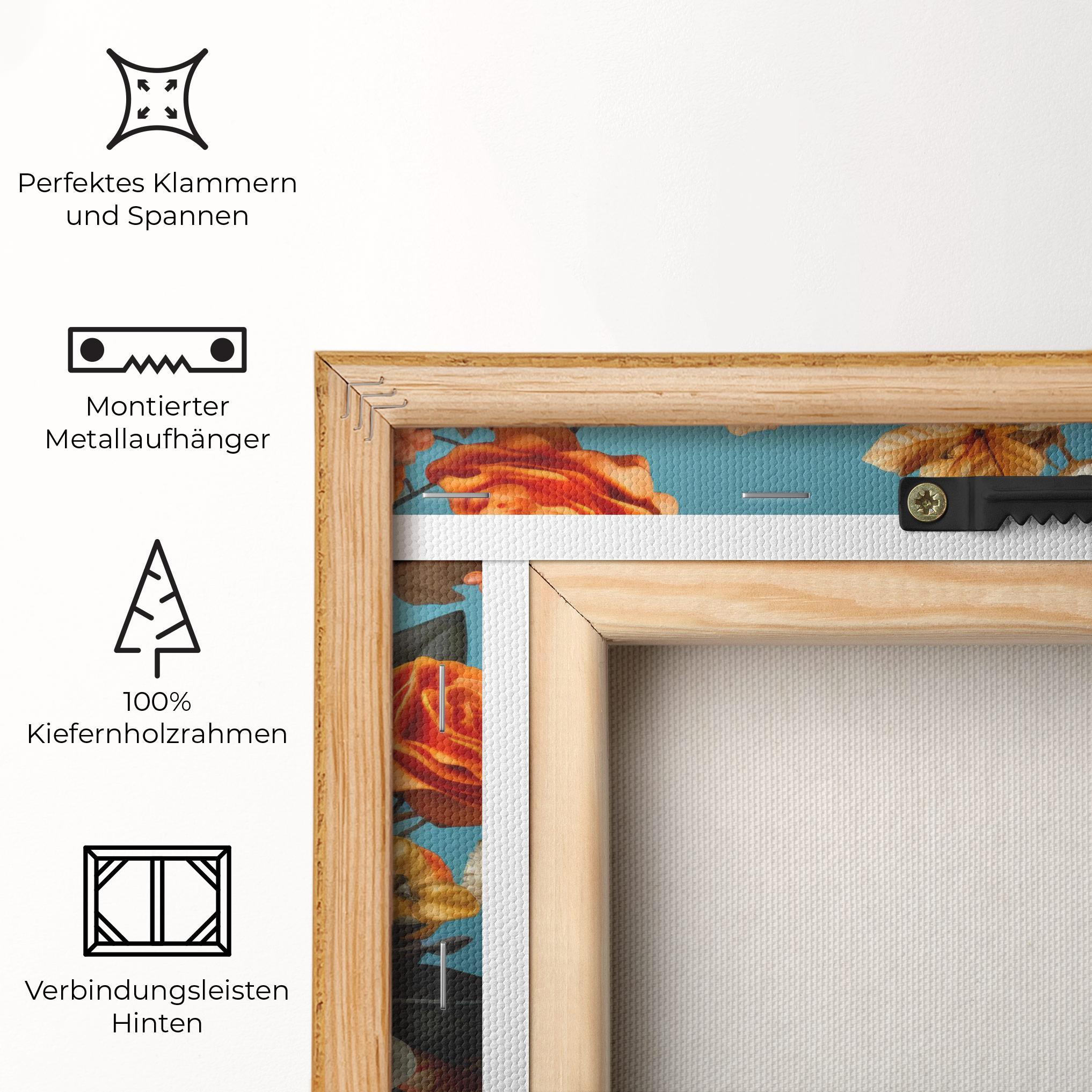 Leinwandbild Orange Cream Rose mockup 5