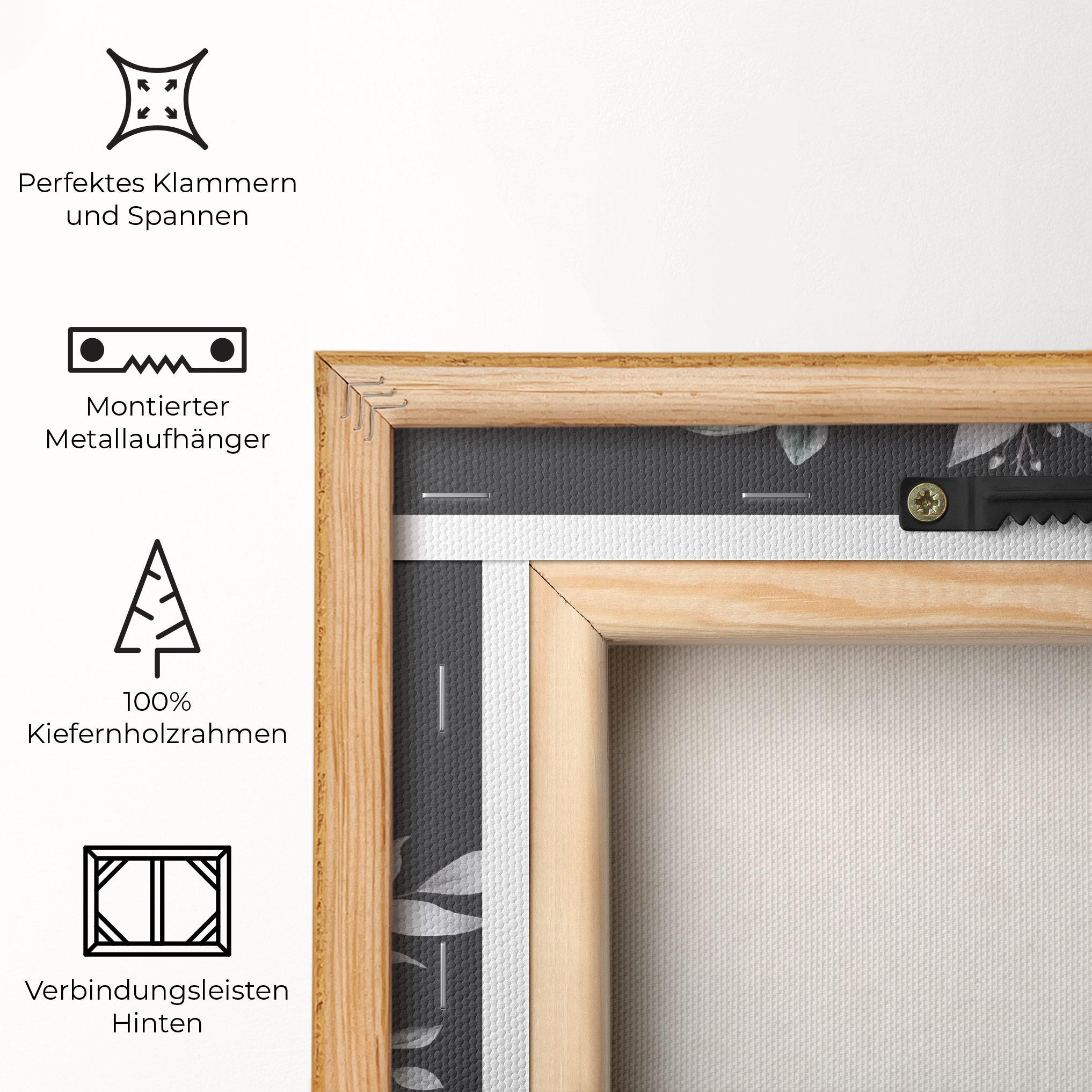 Leinwandbild White Grey Rose mockup 5