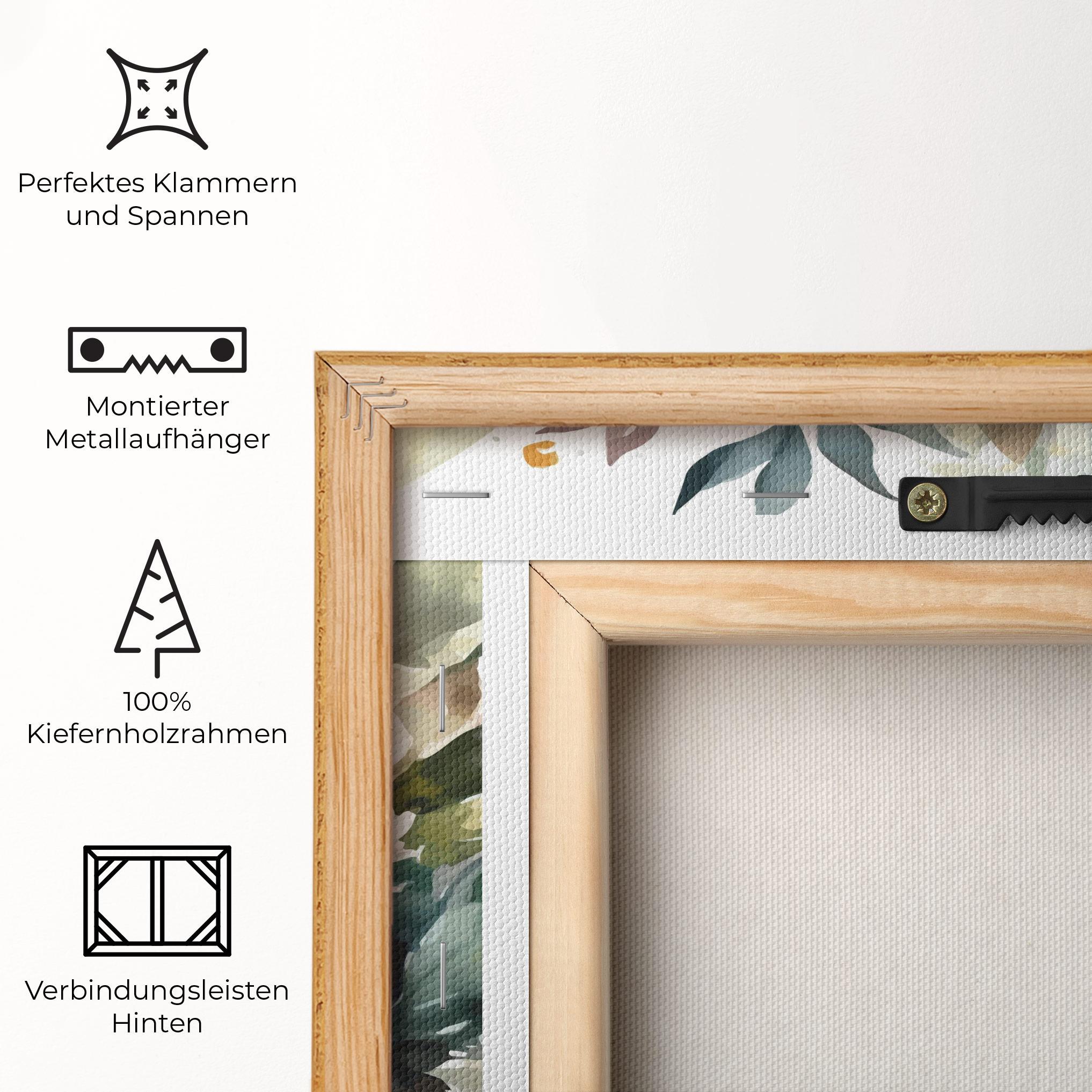 Leinwandbild White Rose Paint mockup 5