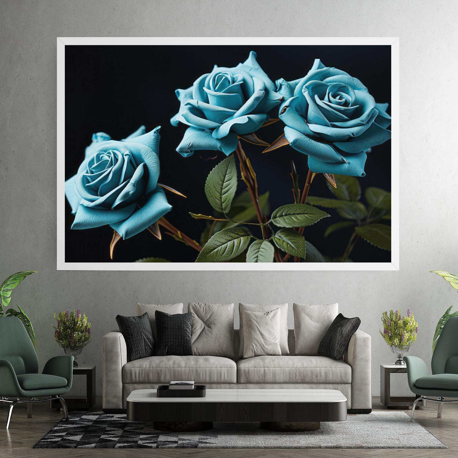 Leinwandbild Blue Roses mockup 7