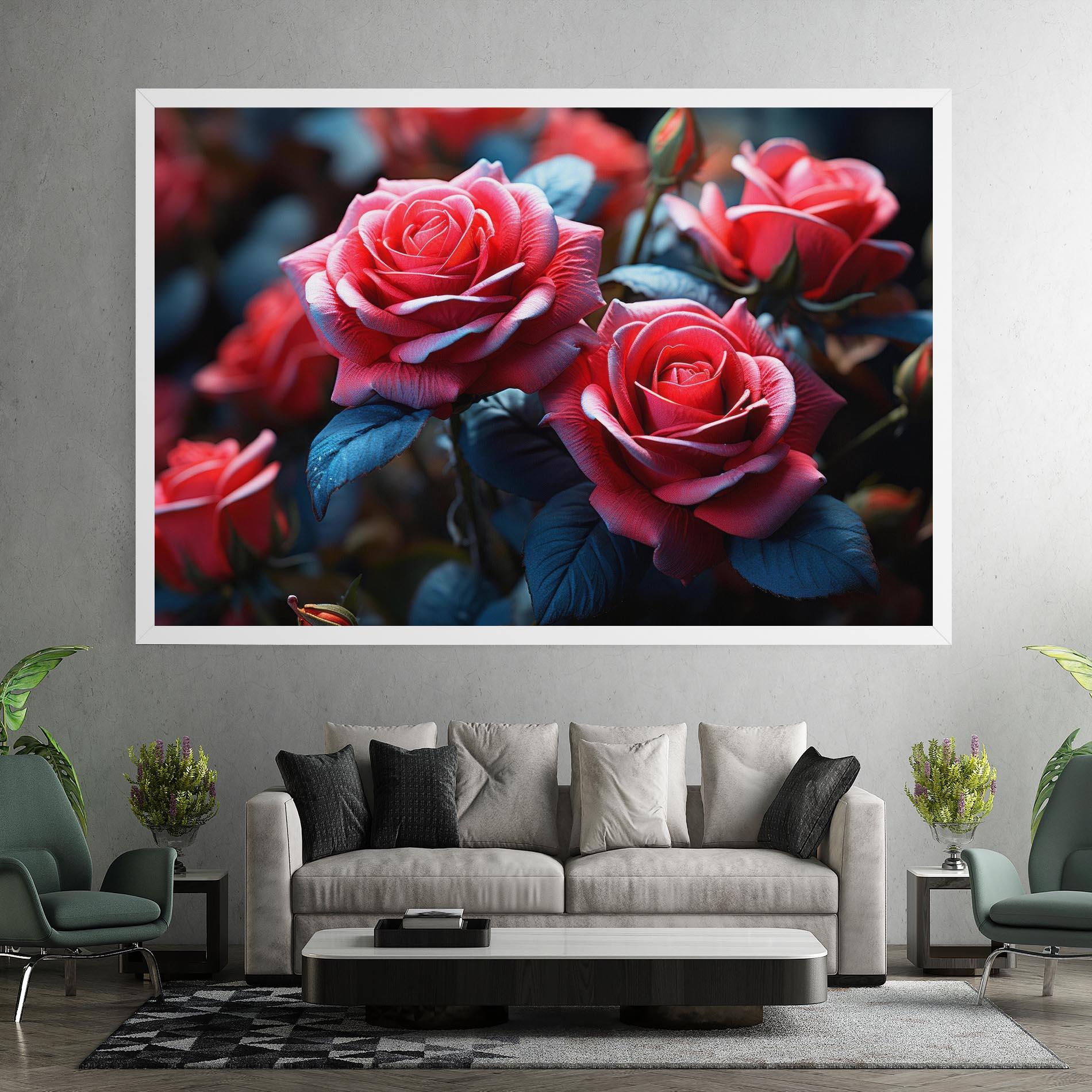 Leinwandbild Dark Pink Rose mockup 7
