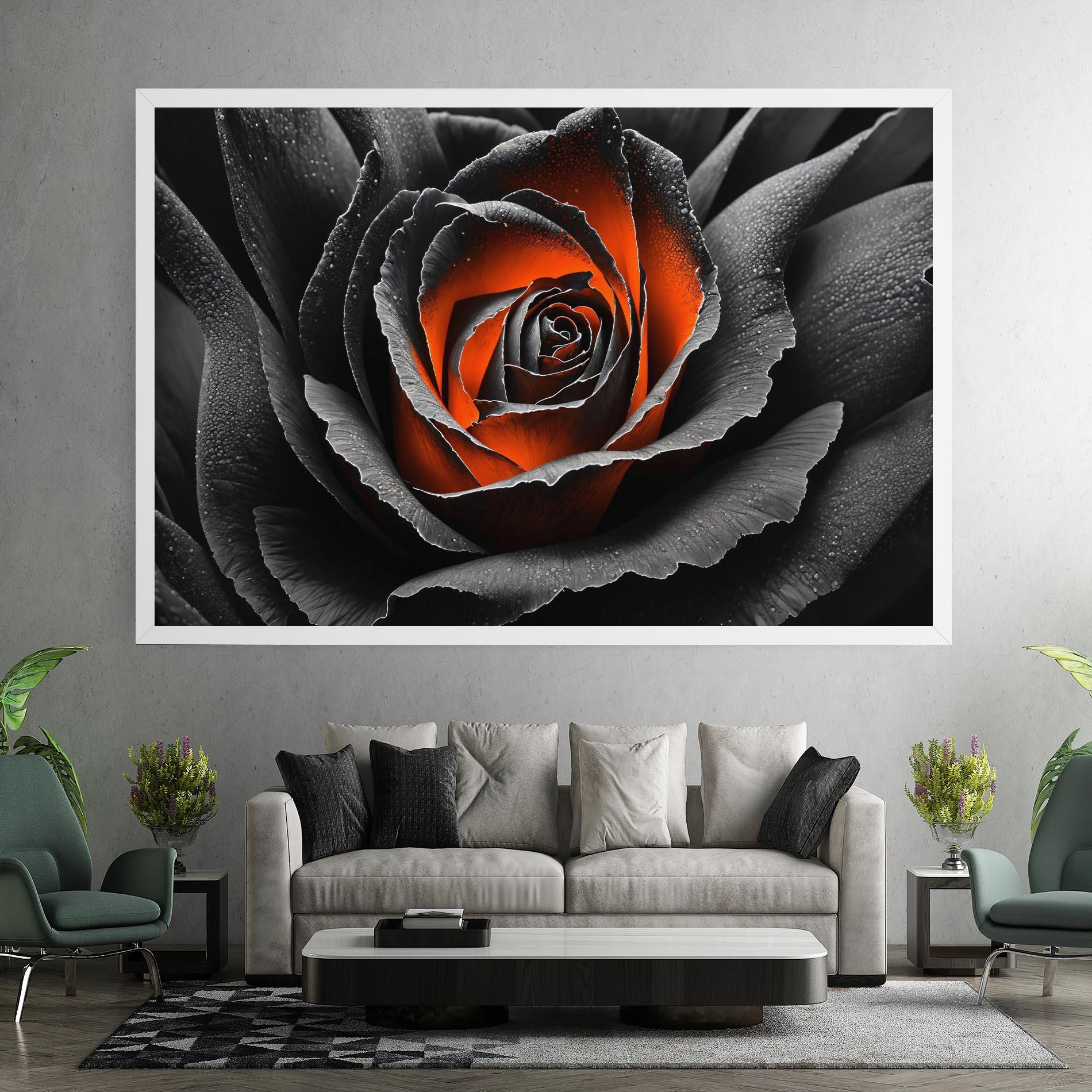 Leinwandbild Grey Orange Rose mockup 7