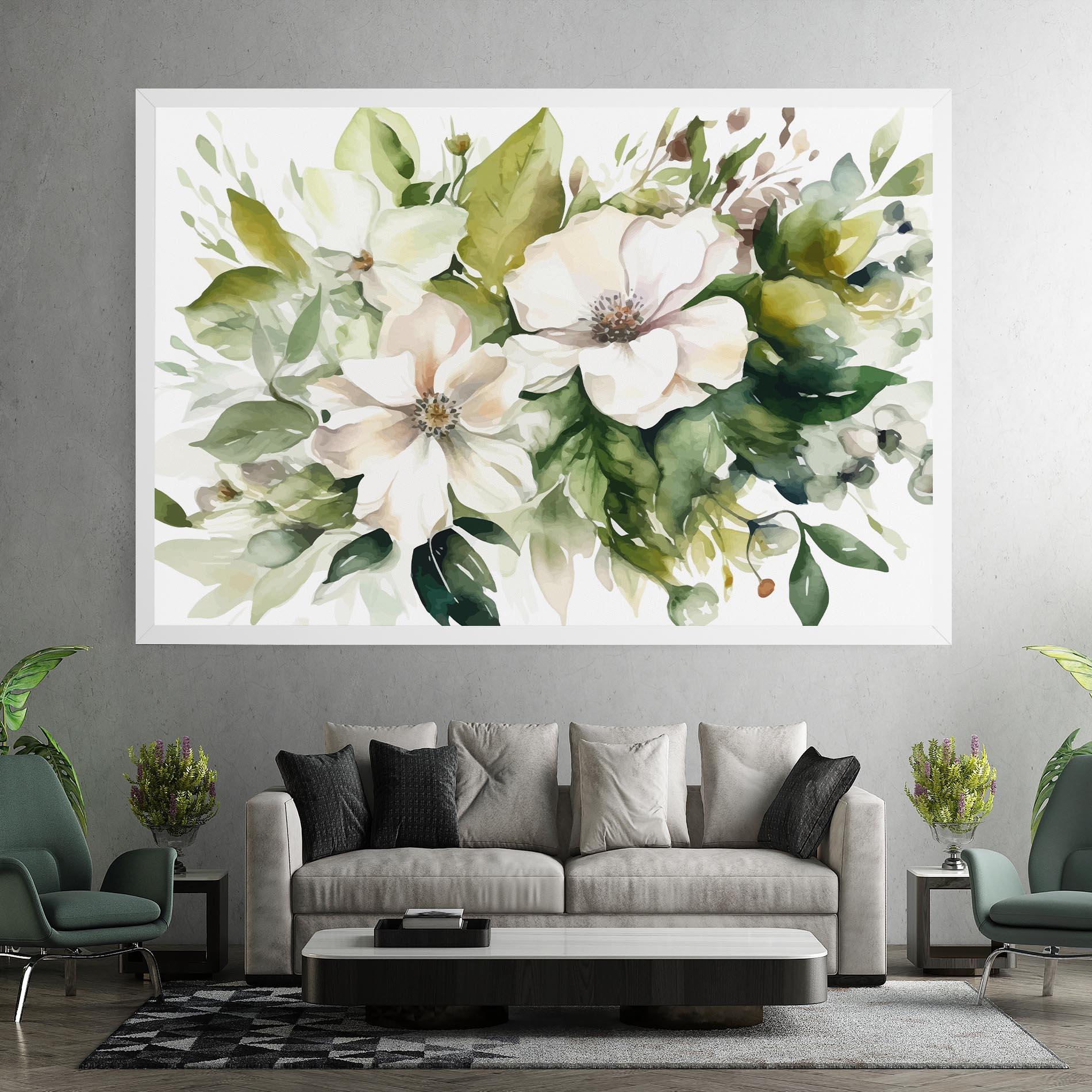 Leinwandbild Opened Rose mockup 7