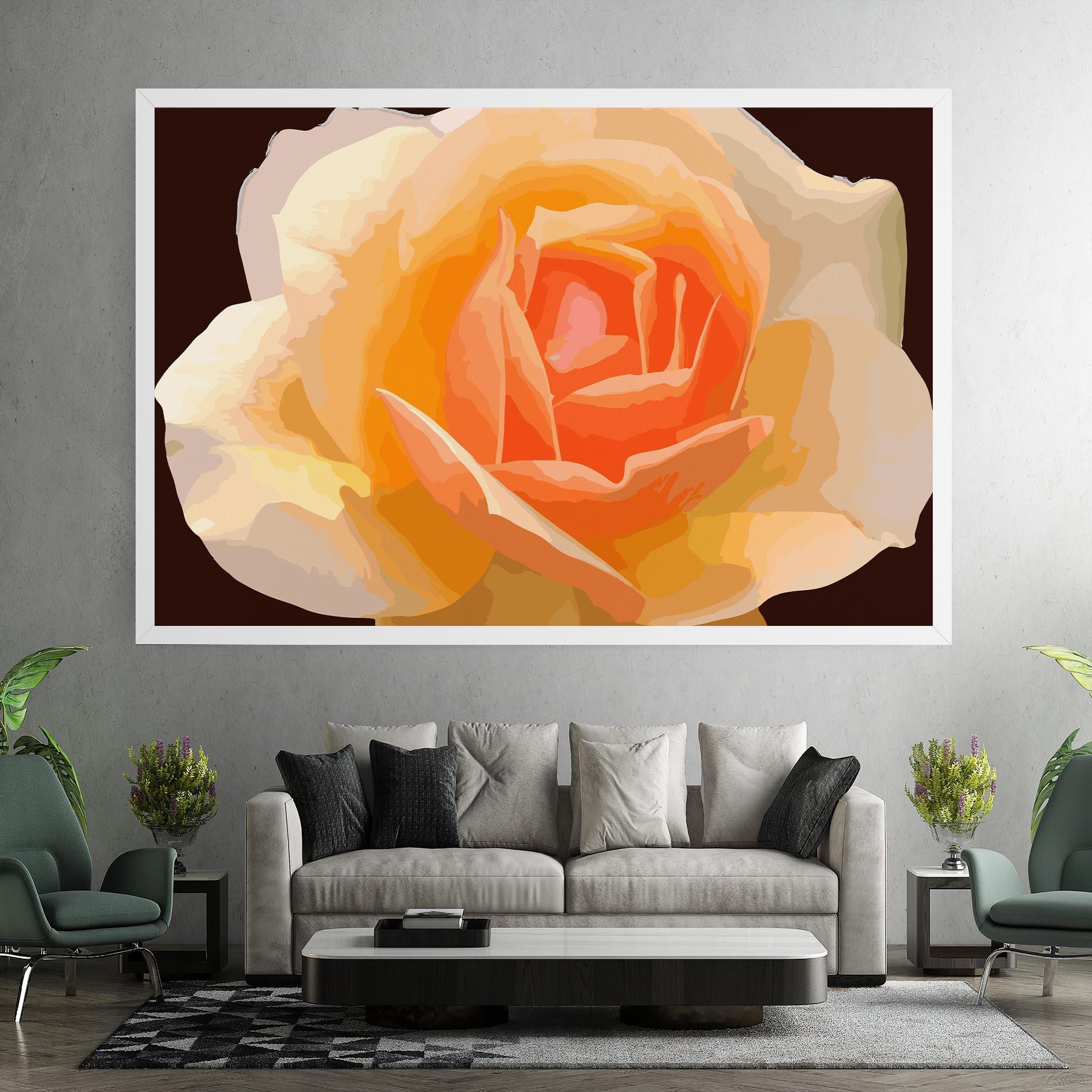 Leinwandbild Orange Rose Ioana mockup 7