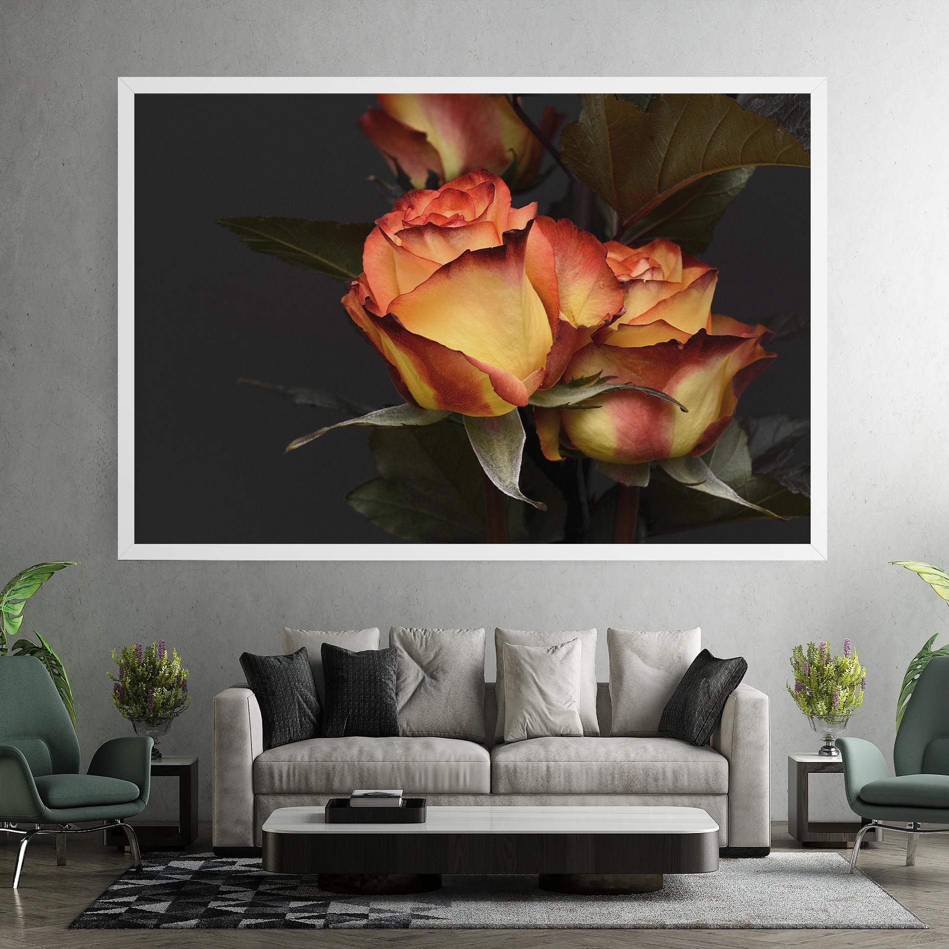 Leinwandbild Orange Rose mockup 7