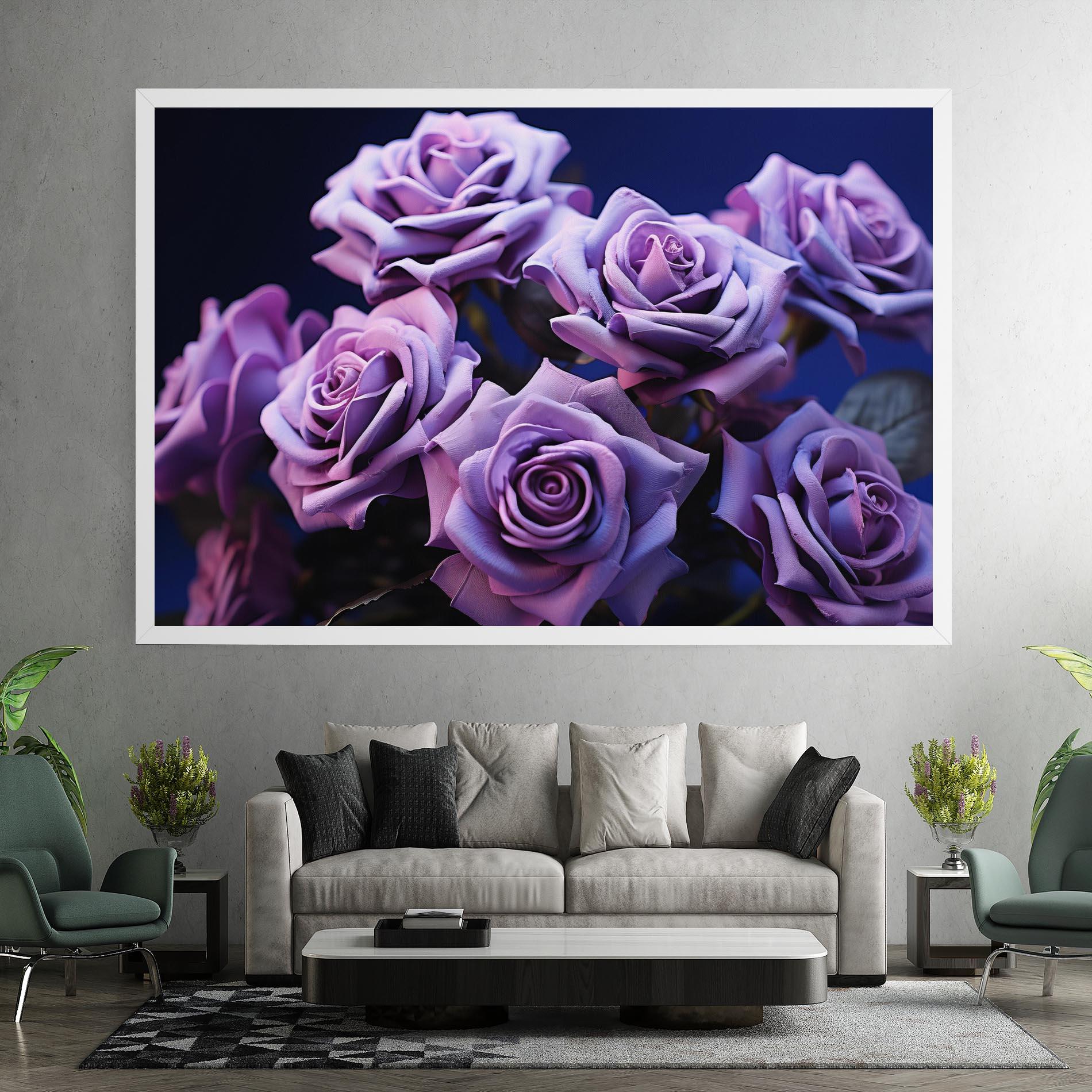 Leinwandbild Pastel Purple Rose mockup 7