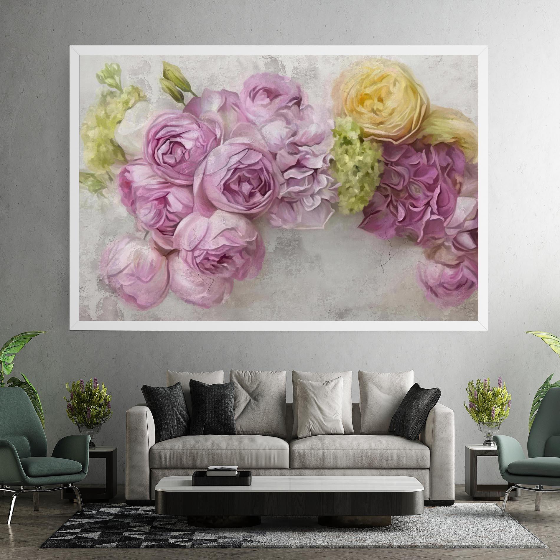 Leinwandbild Trandafiri Colorati mockup 7