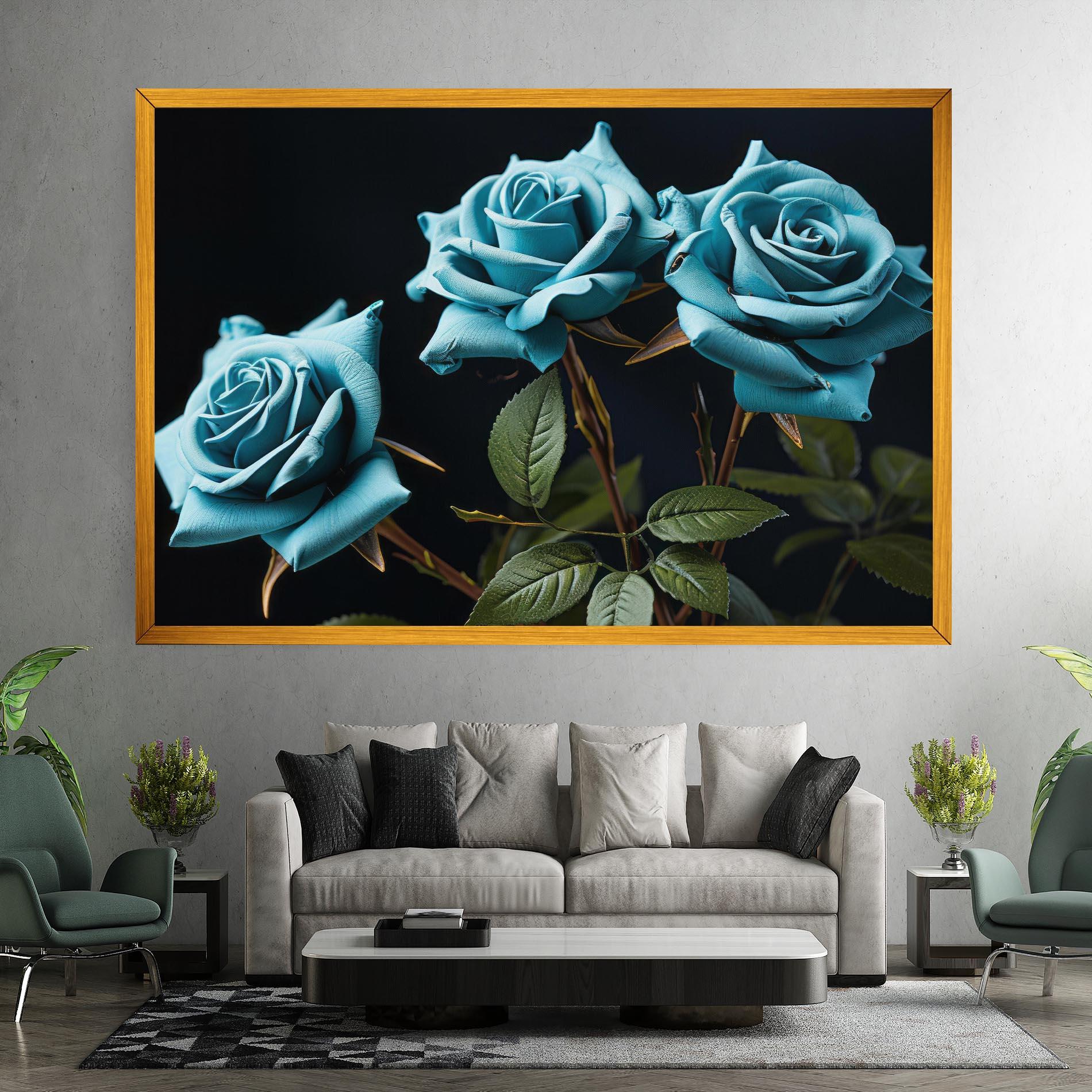 Leinwandbild Blue Roses mockup 7