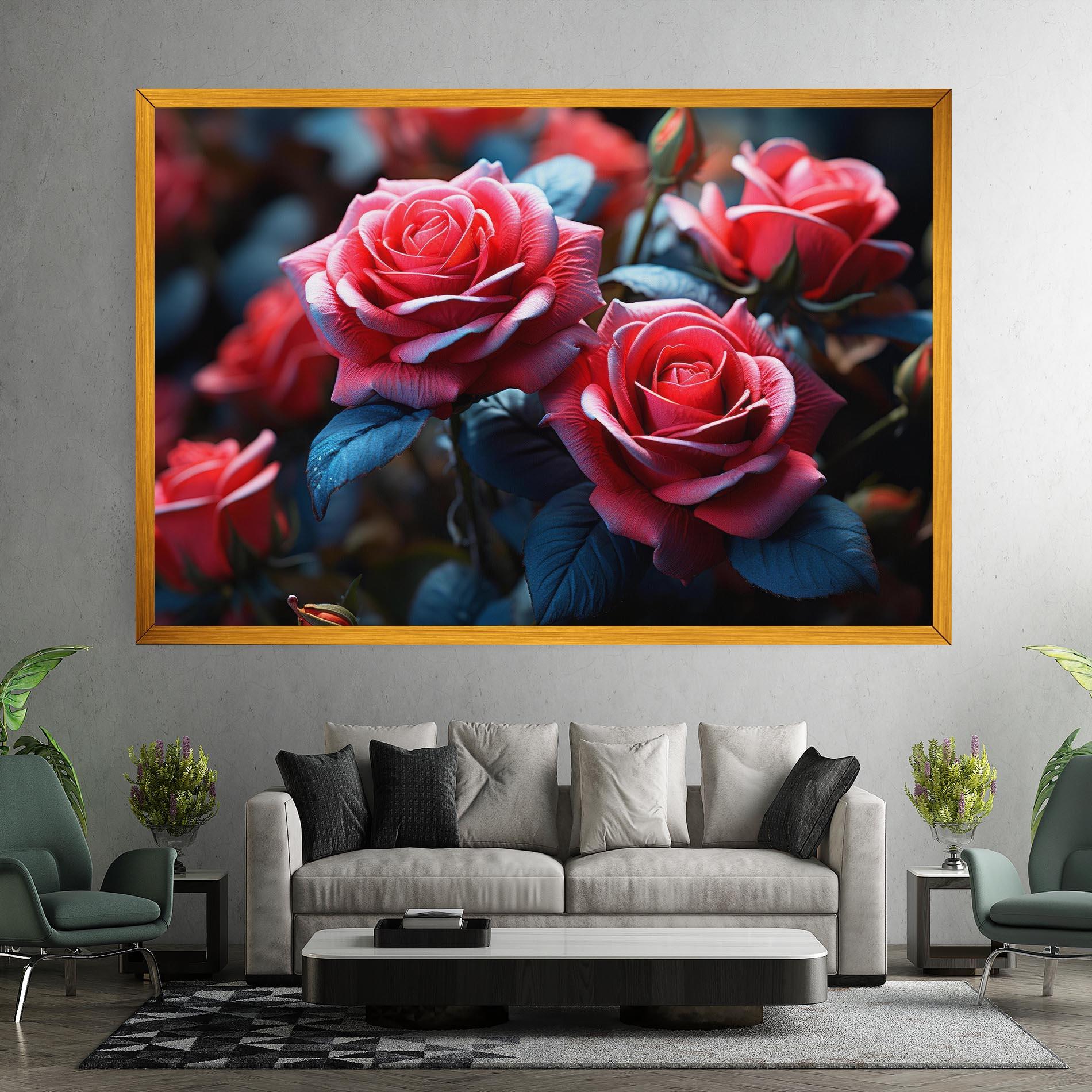 Leinwandbild Dark Pink Rose mockup 7