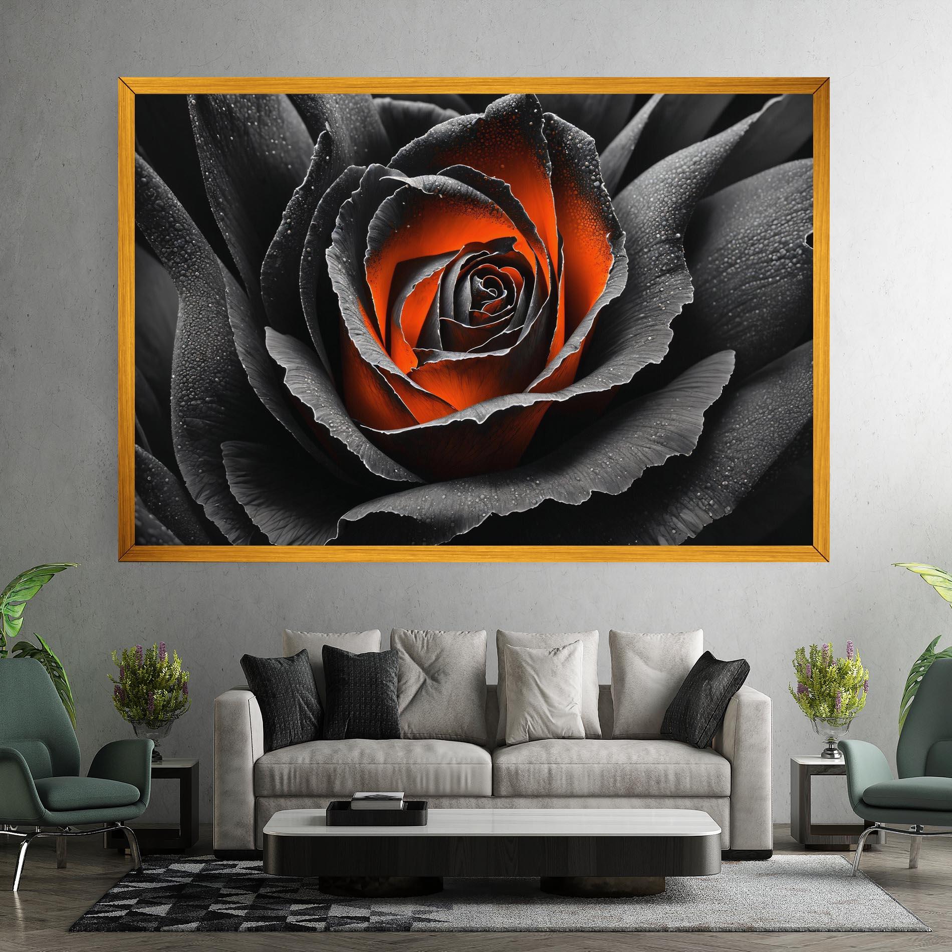 Leinwandbild Grey Orange Rose mockup 7