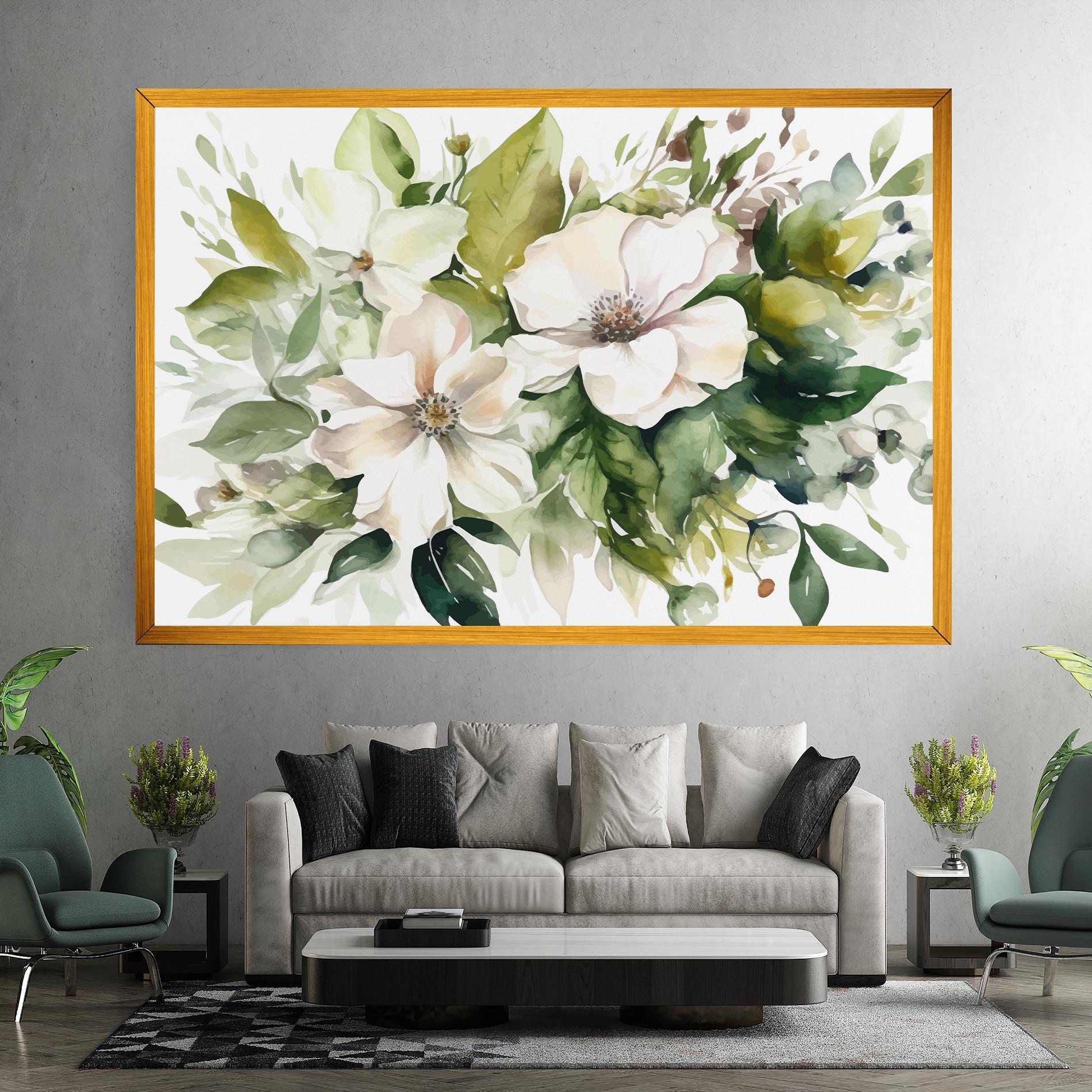 Leinwandbild Opened Rose mockup 7