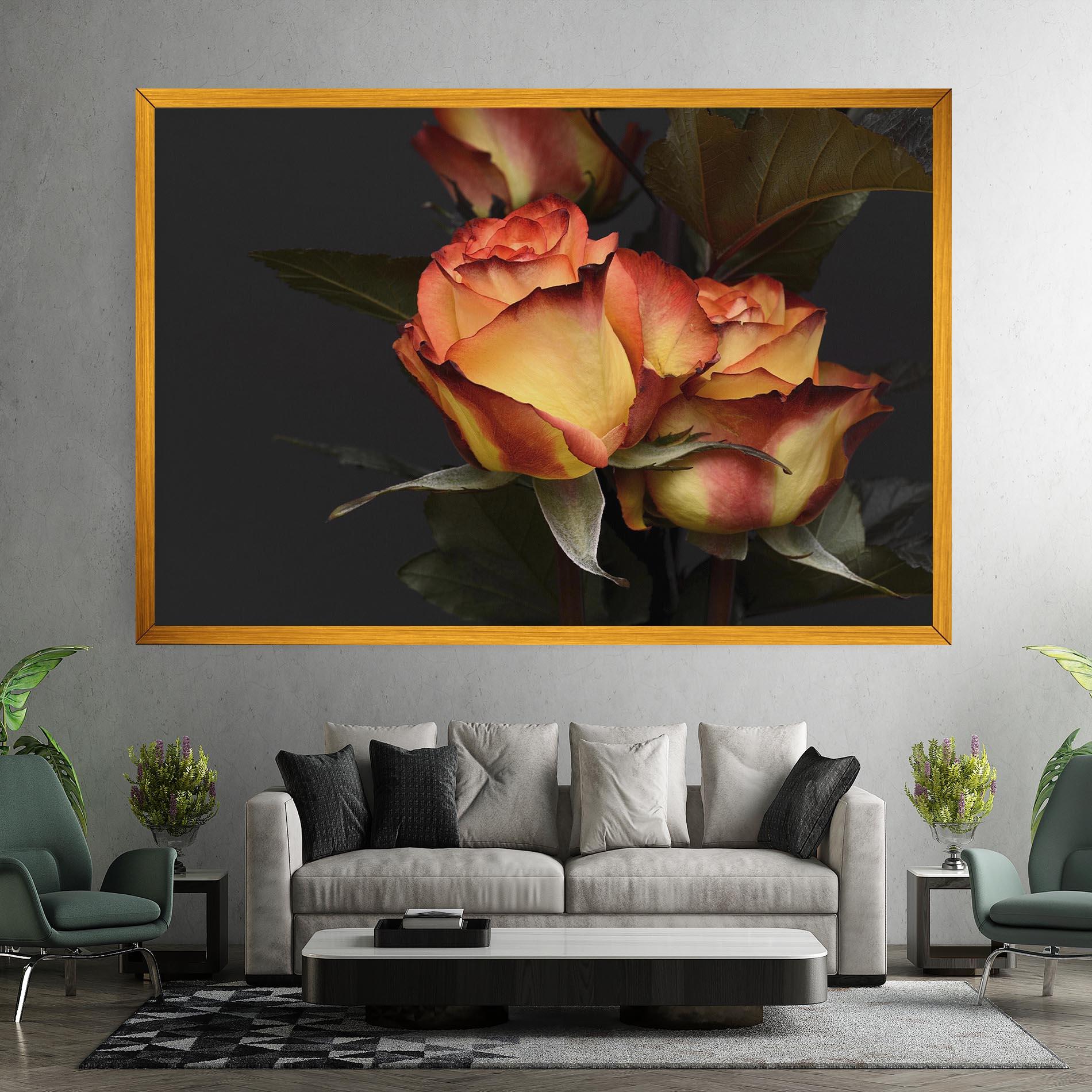 Leinwandbild Orange Rose mockup 7