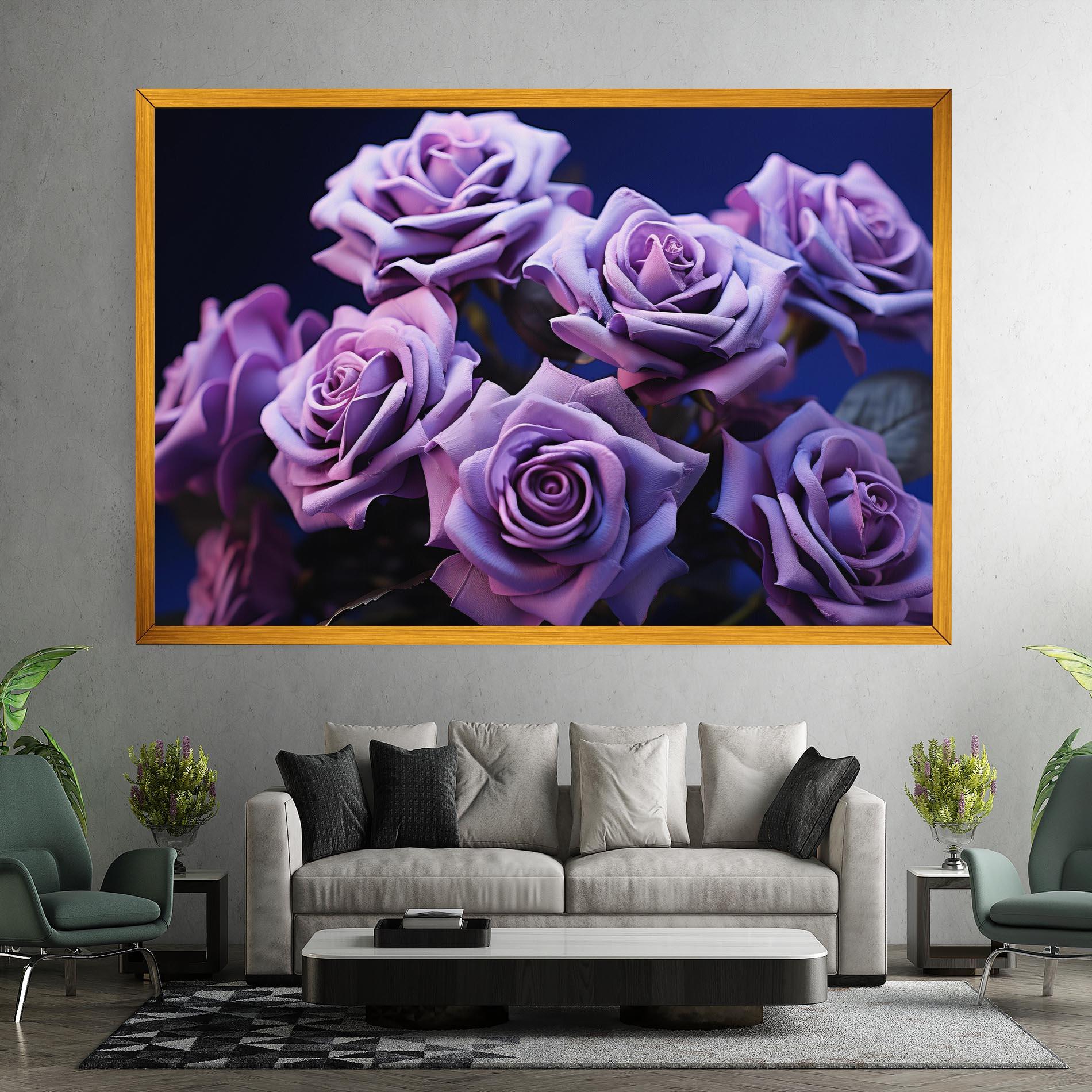 Leinwandbild Pastel Purple Rose mockup 7
