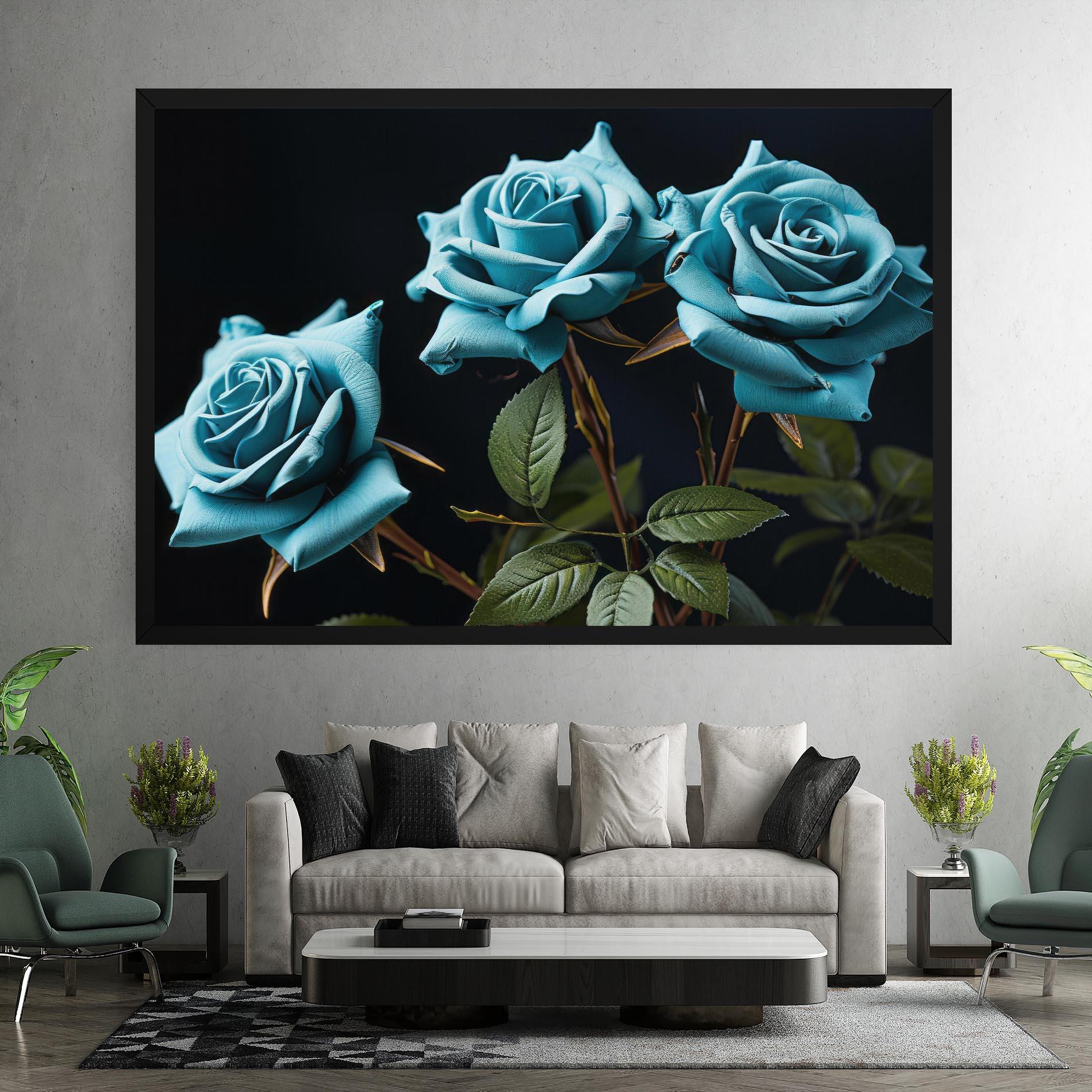 Leinwandbild Blue Roses mockup 7