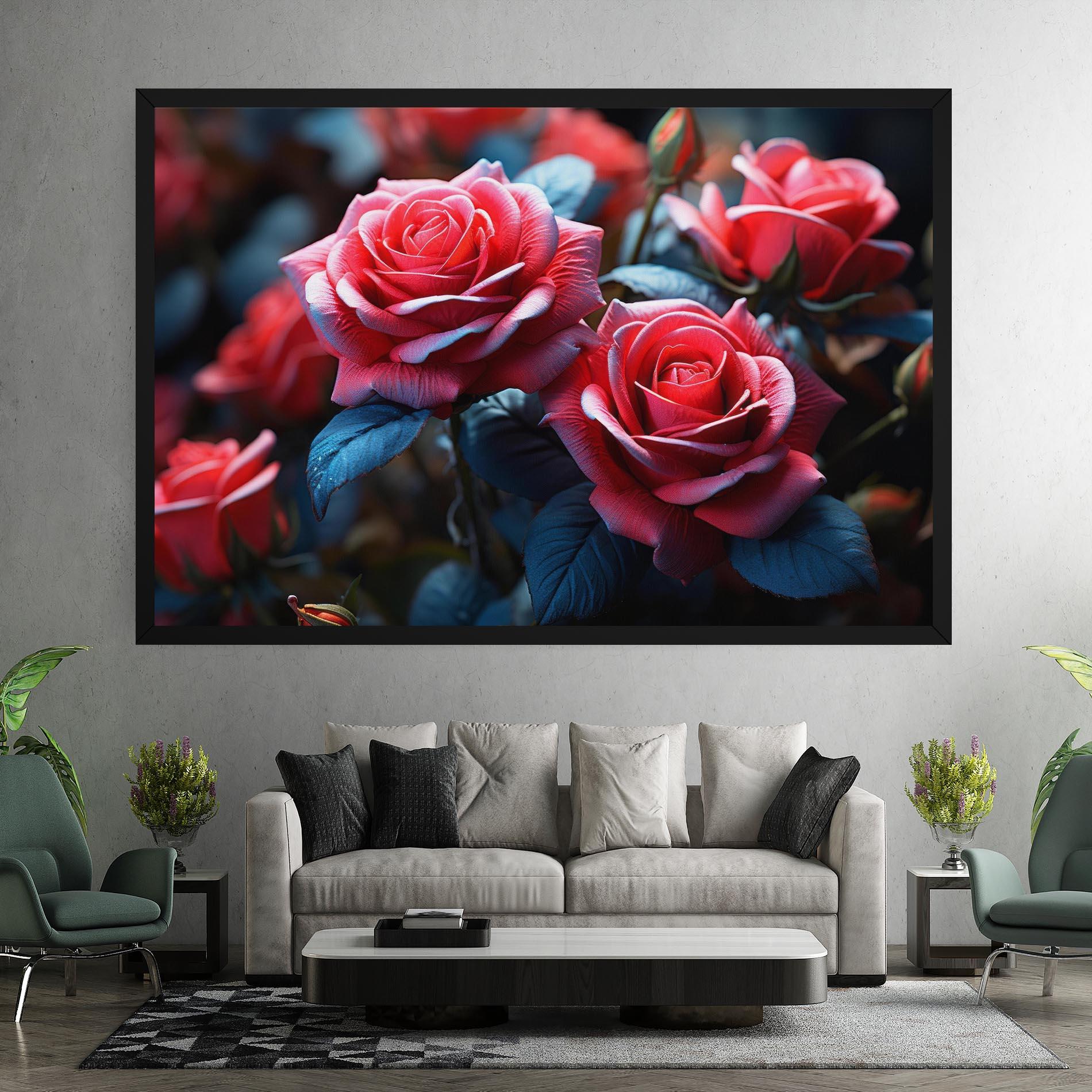 Leinwandbild Dark Pink Rose mockup 7