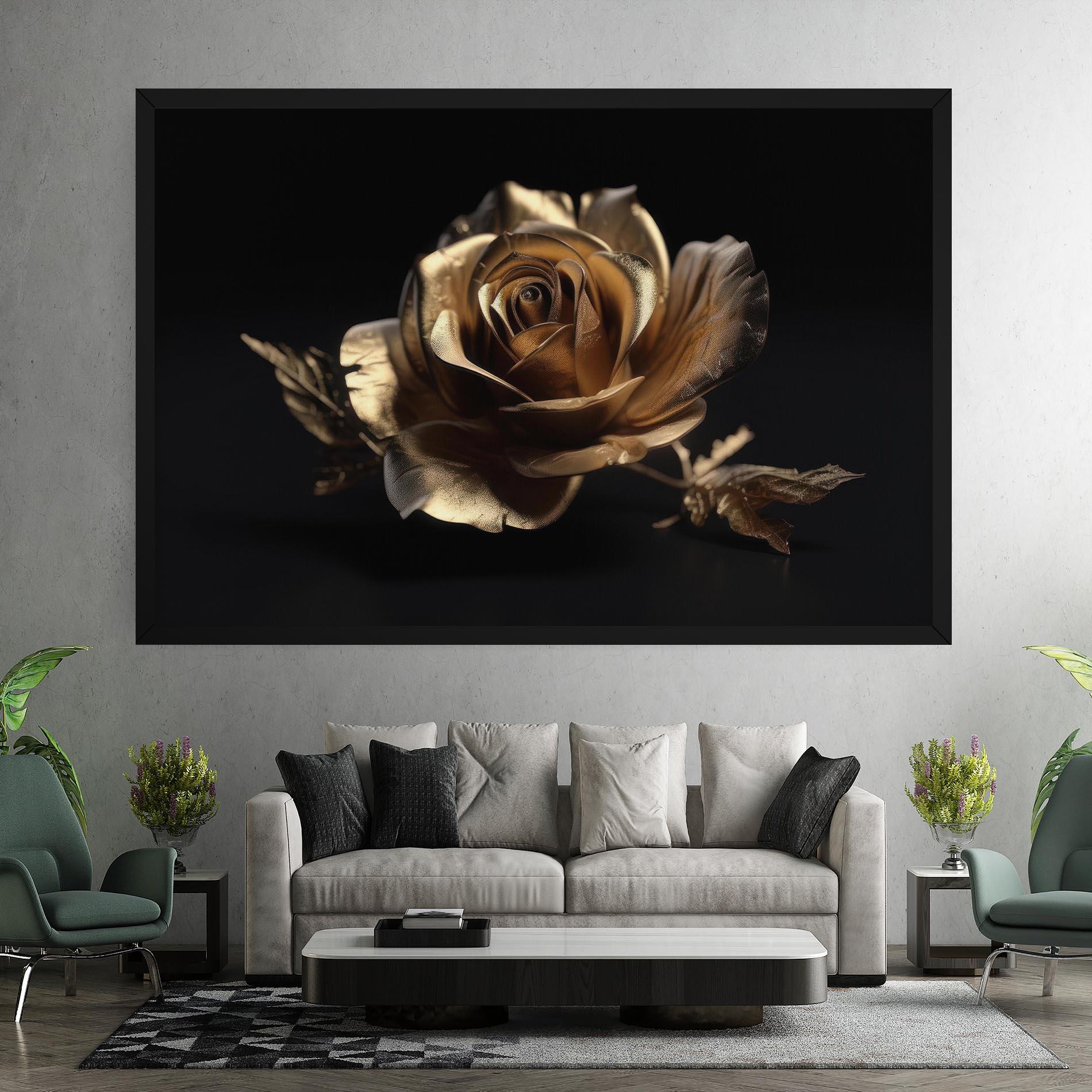 Leinwandbild Gold Rose mockup 7