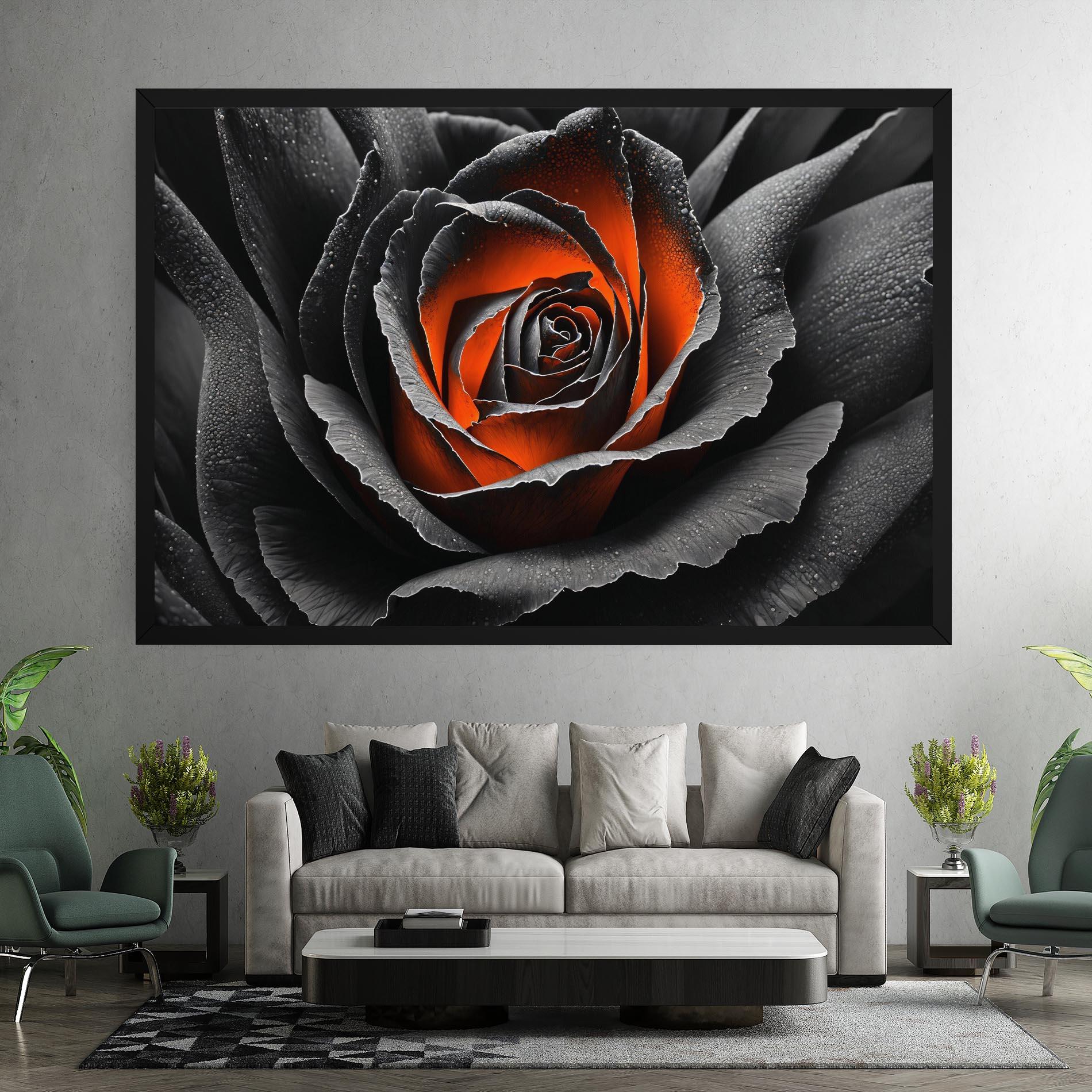 Leinwandbild Grey Orange Rose mockup 7