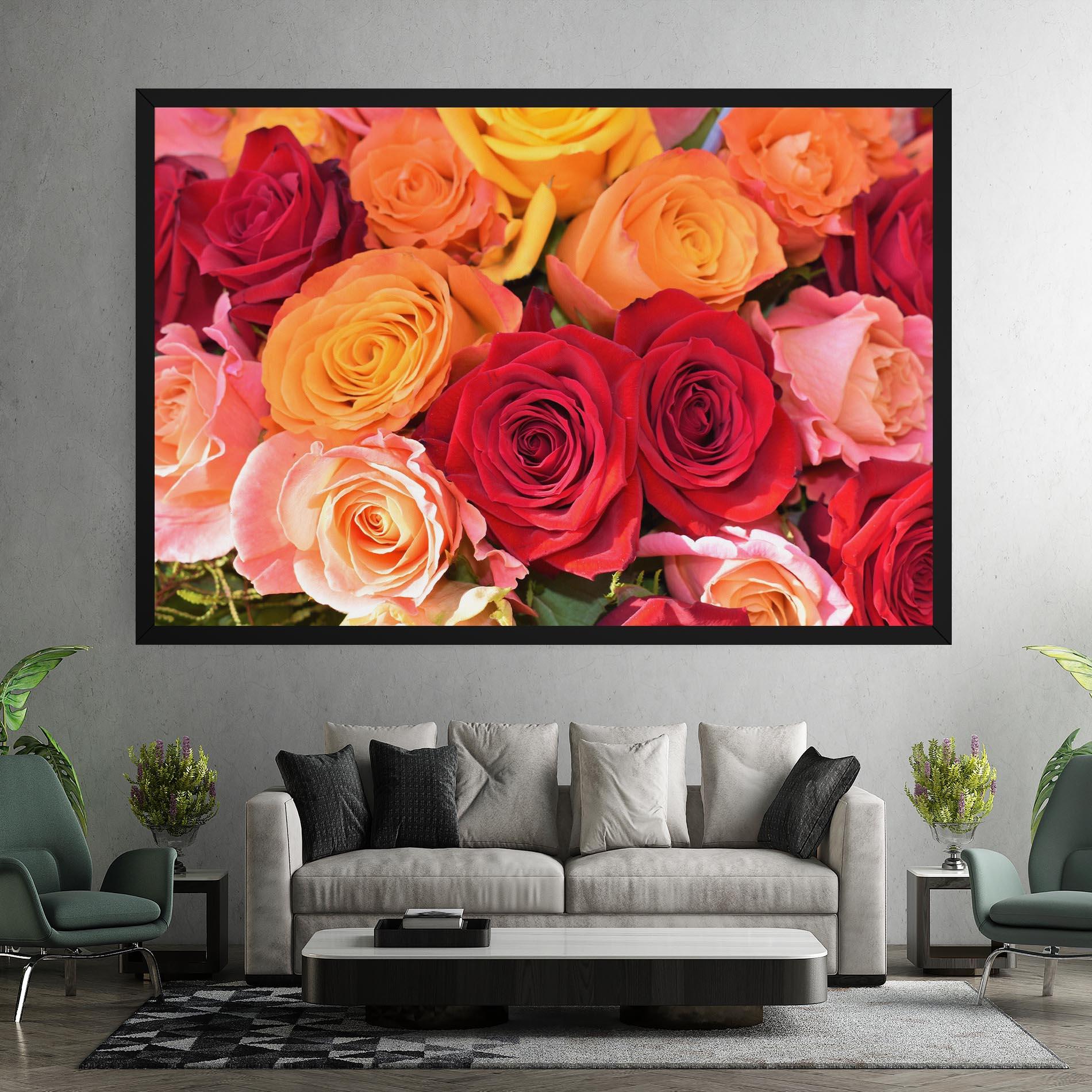 Leinwandbild Mixed Roses mockup 7