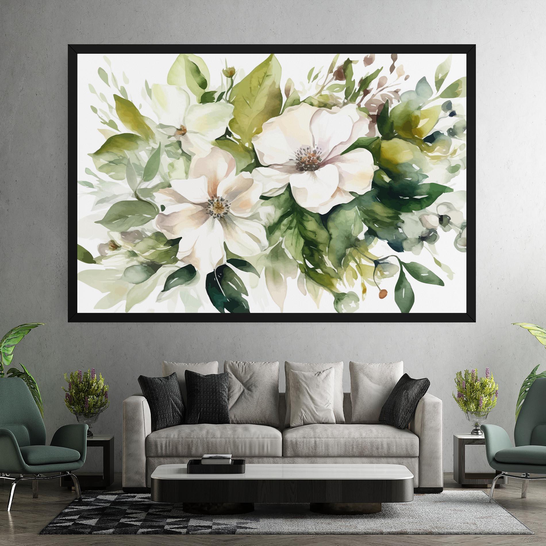 Leinwandbild Opened Rose mockup 7