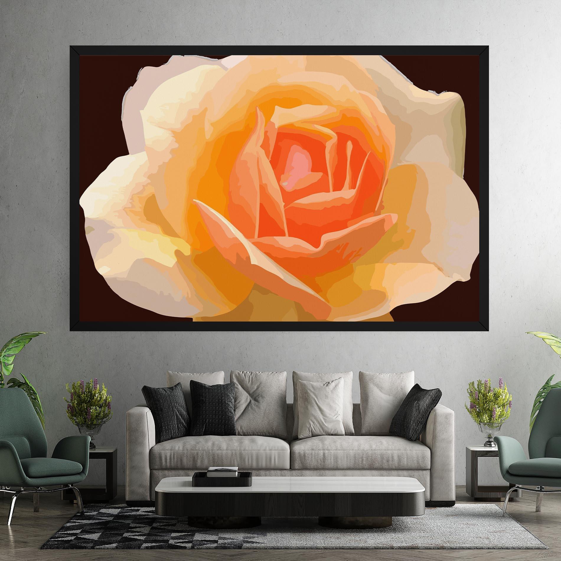 Leinwandbild Orange Rose Ioana mockup 7