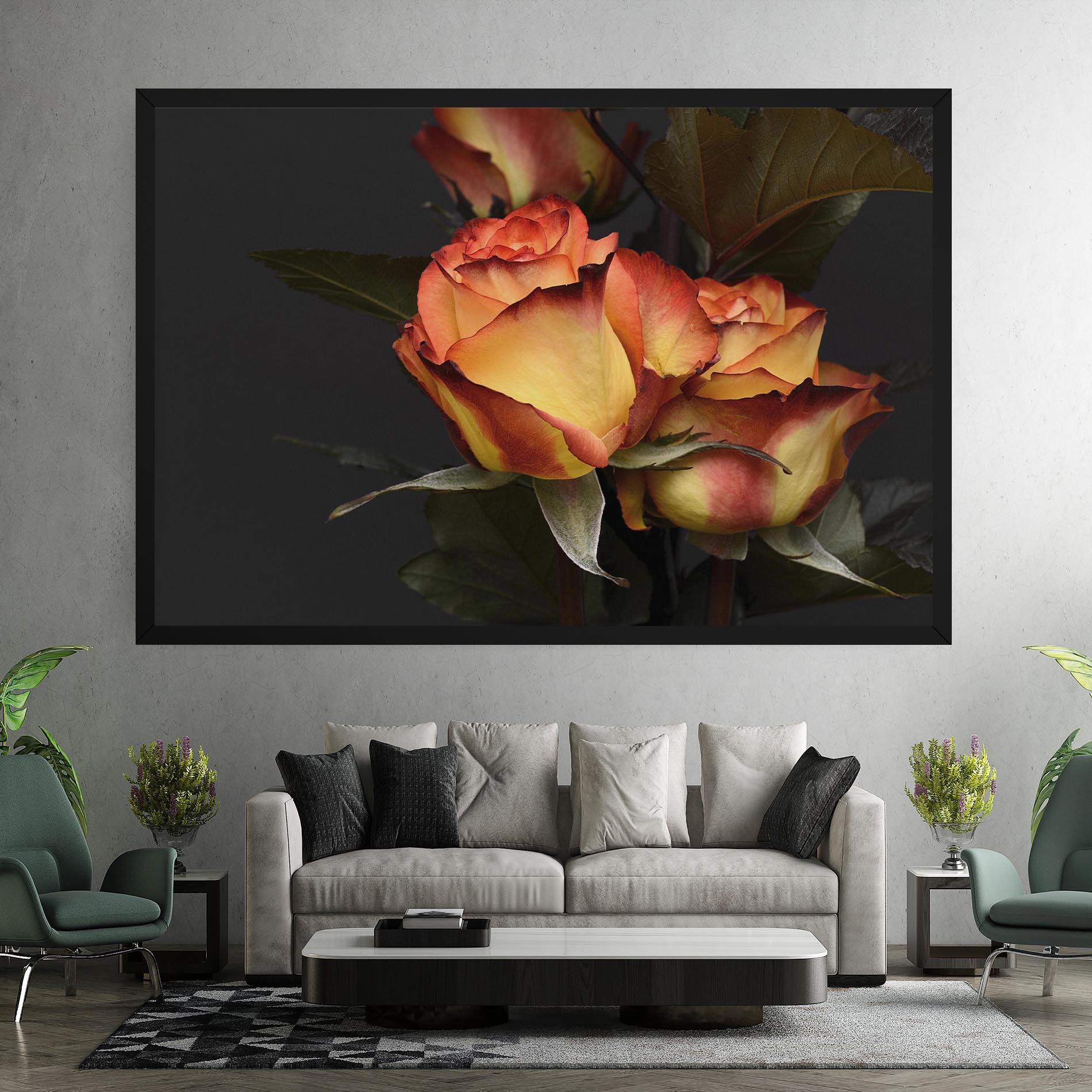 Leinwandbild Orange Rose mockup 7