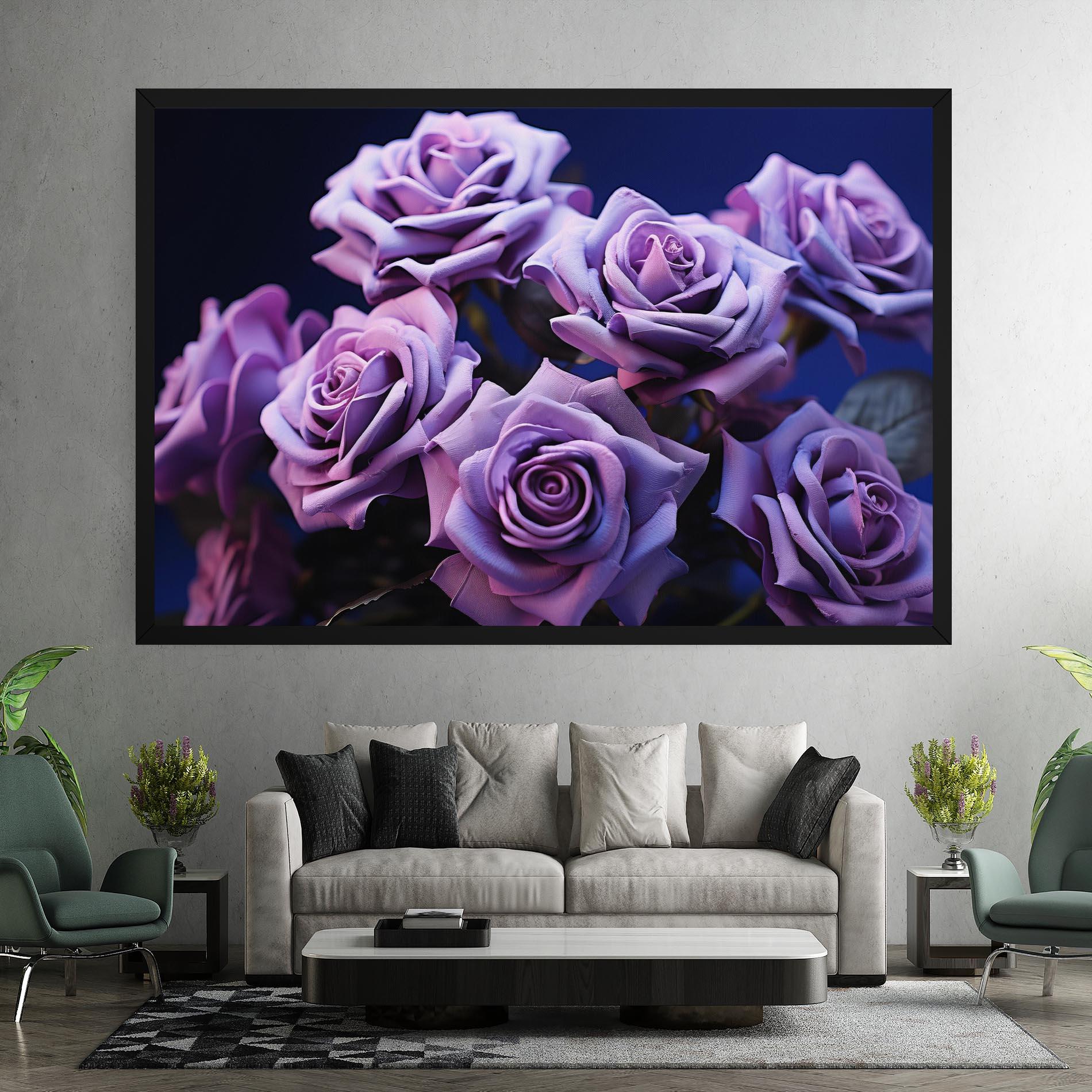 Leinwandbild Pastel Purple Rose mockup 7
