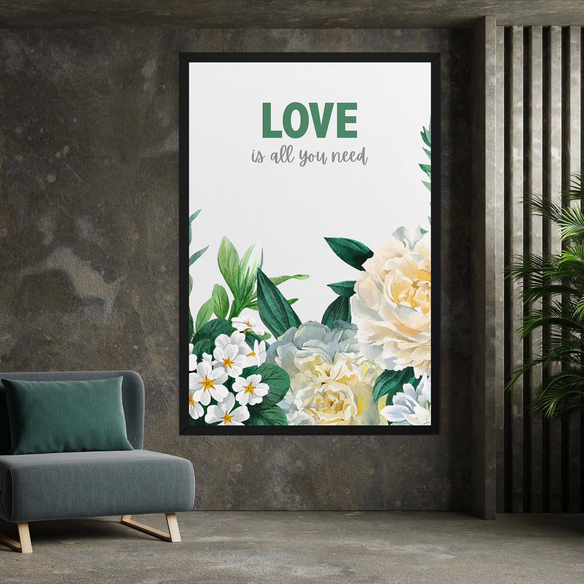 Leinwandbild Green Rose Love mockup 7