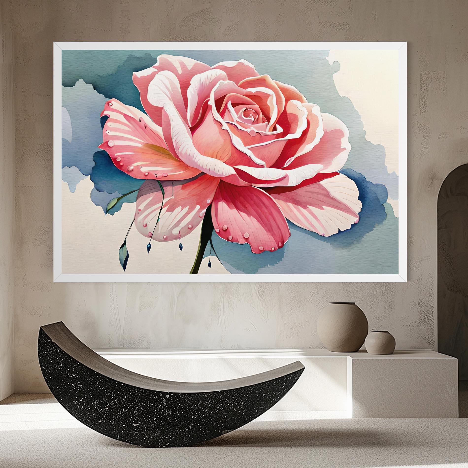 Leinwandbild Bih Pink Rose mockup 8