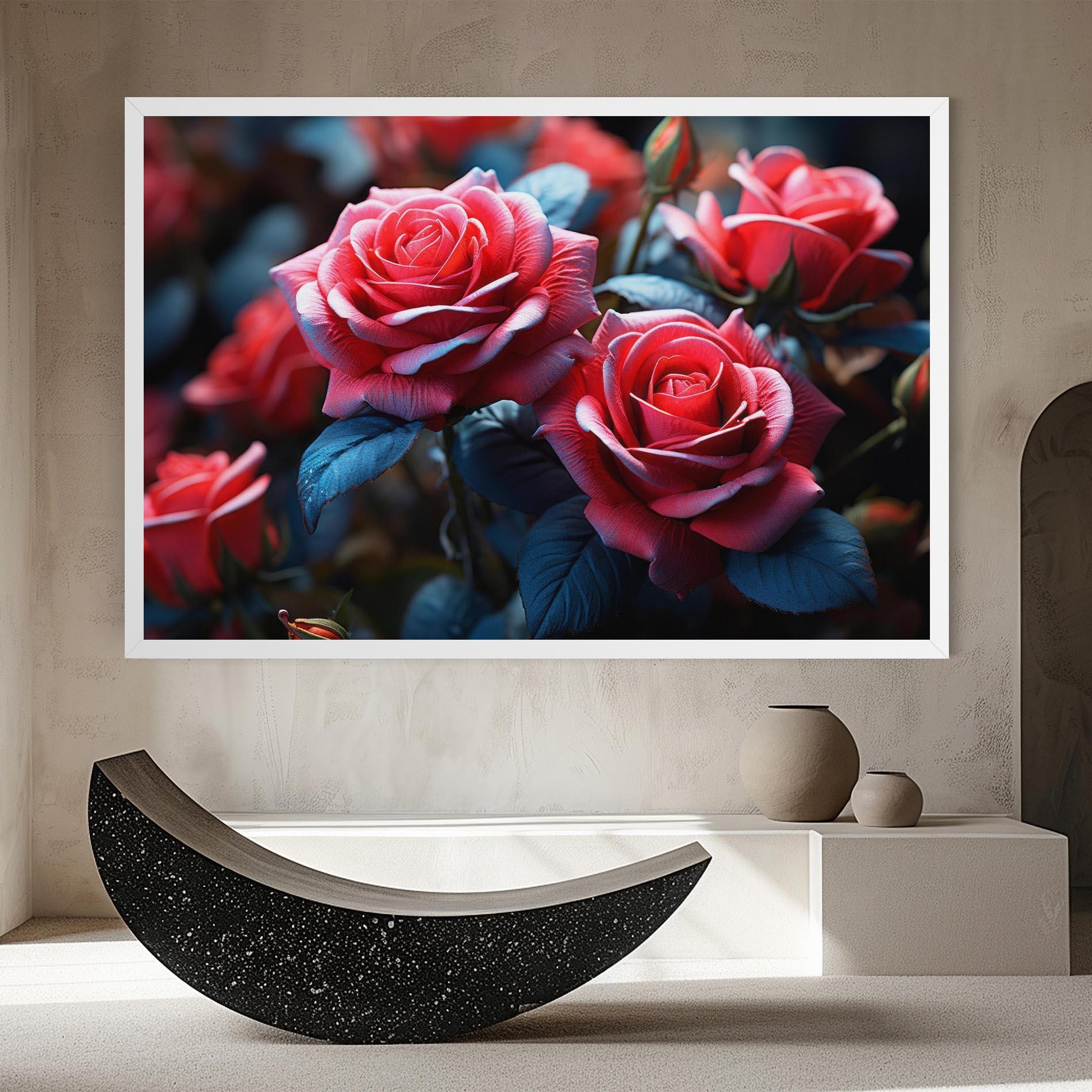 Leinwandbild Dark Pink Rose mockup 8