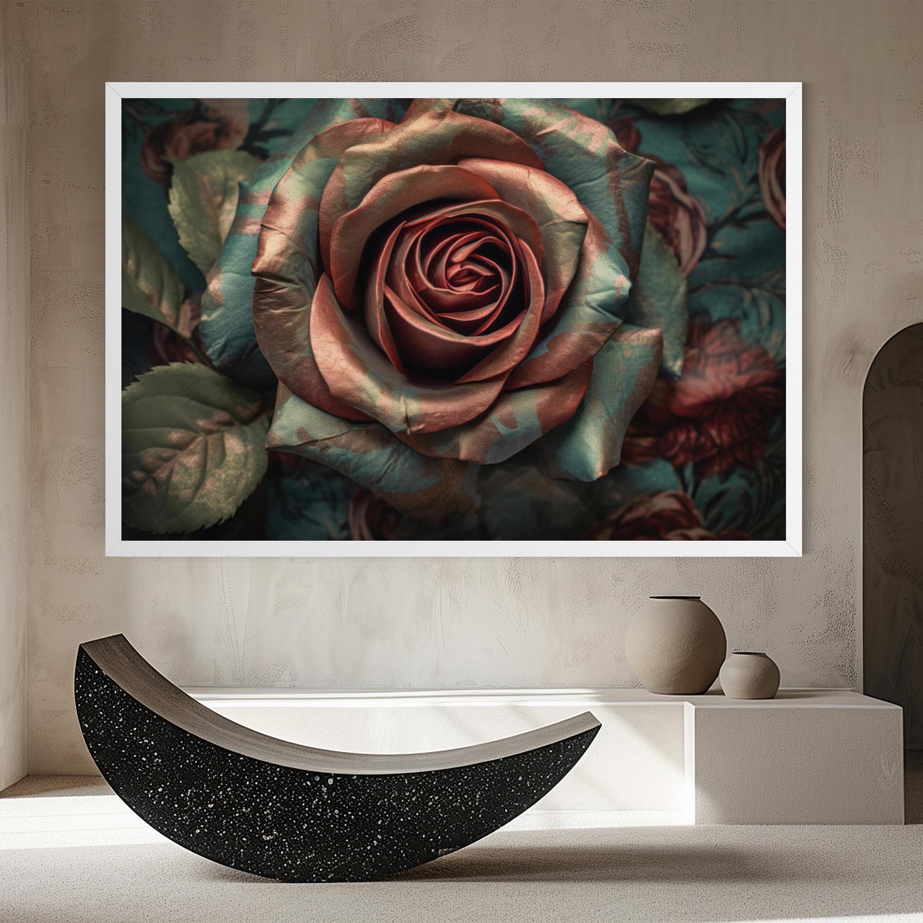 Leinwandbild Exotic Blue Rose mockup 8