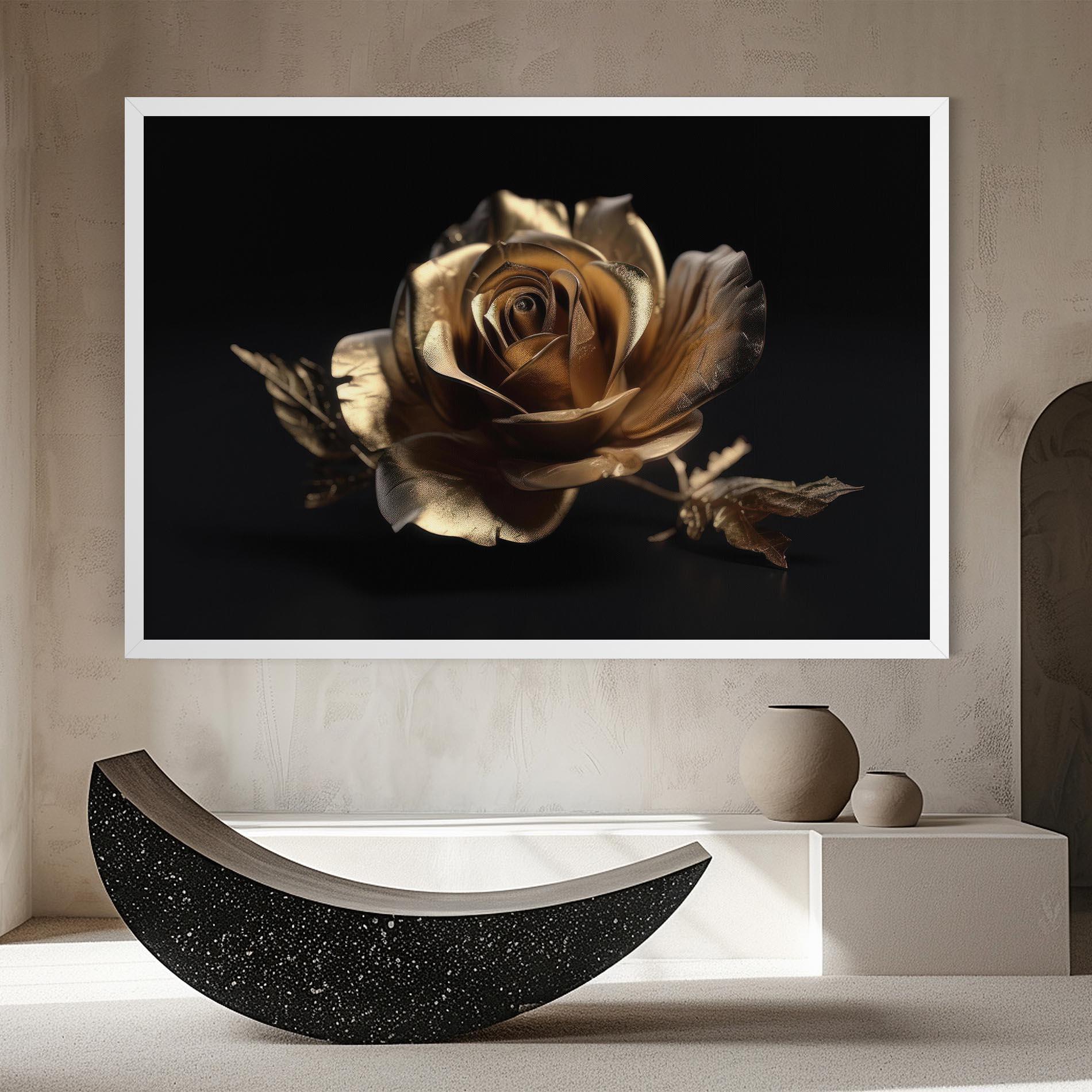 Leinwandbild Gold Rose mockup 8