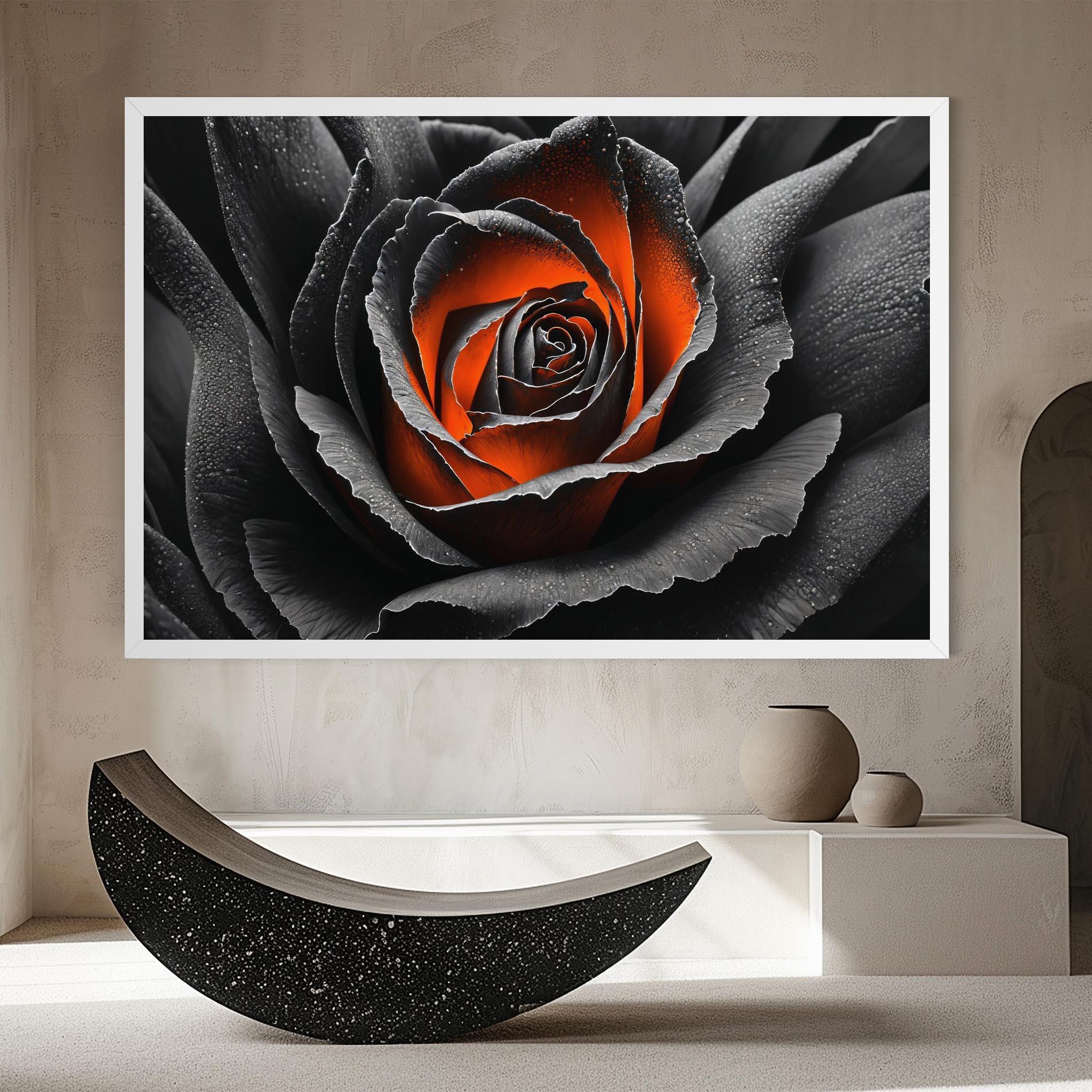 Leinwandbild Grey Orange Rose mockup 8