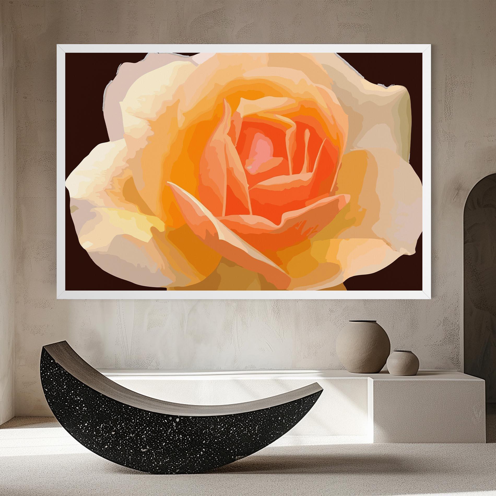 Leinwandbild Orange Rose Ioana mockup 8