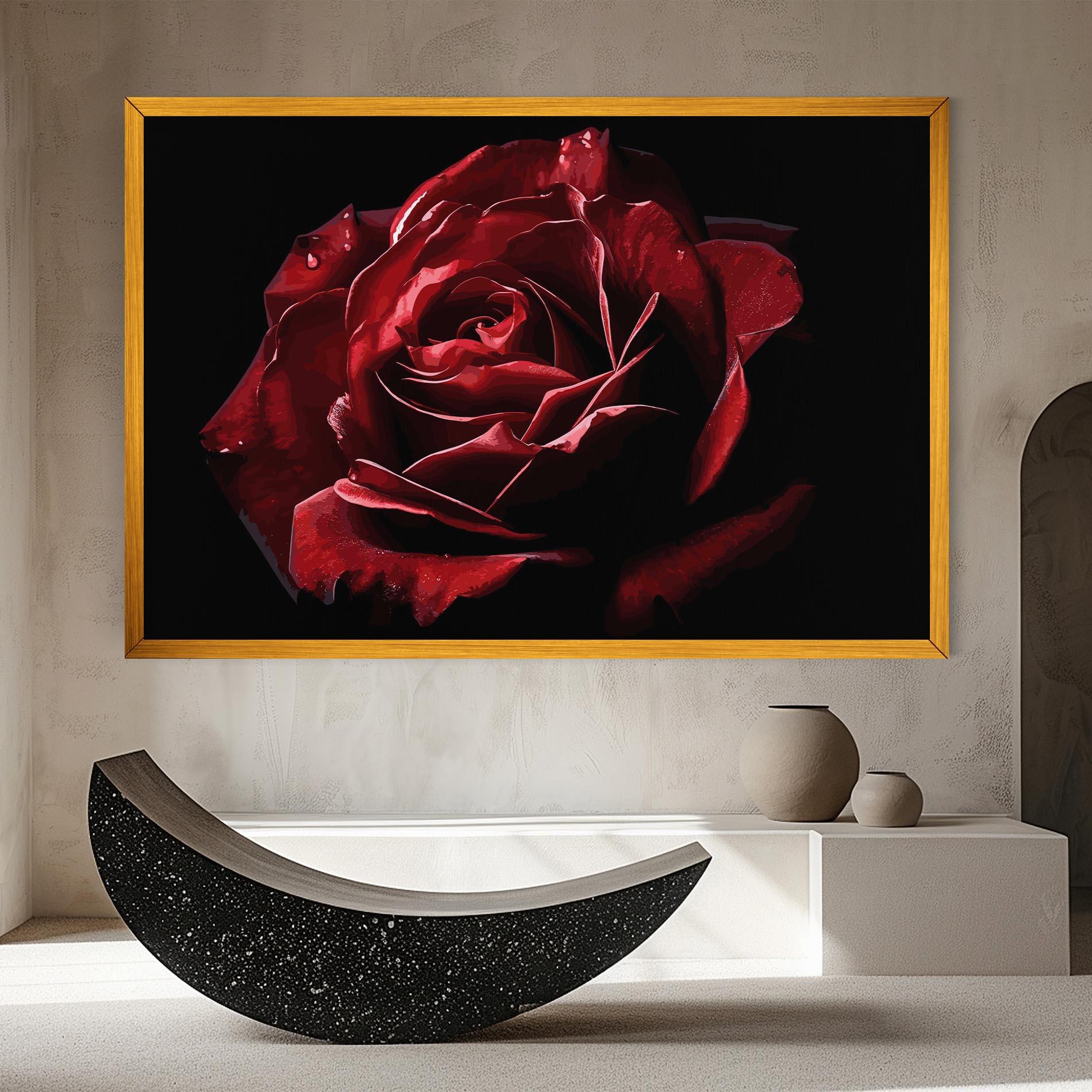 Leinwandbild Big Red Rose mockup 8