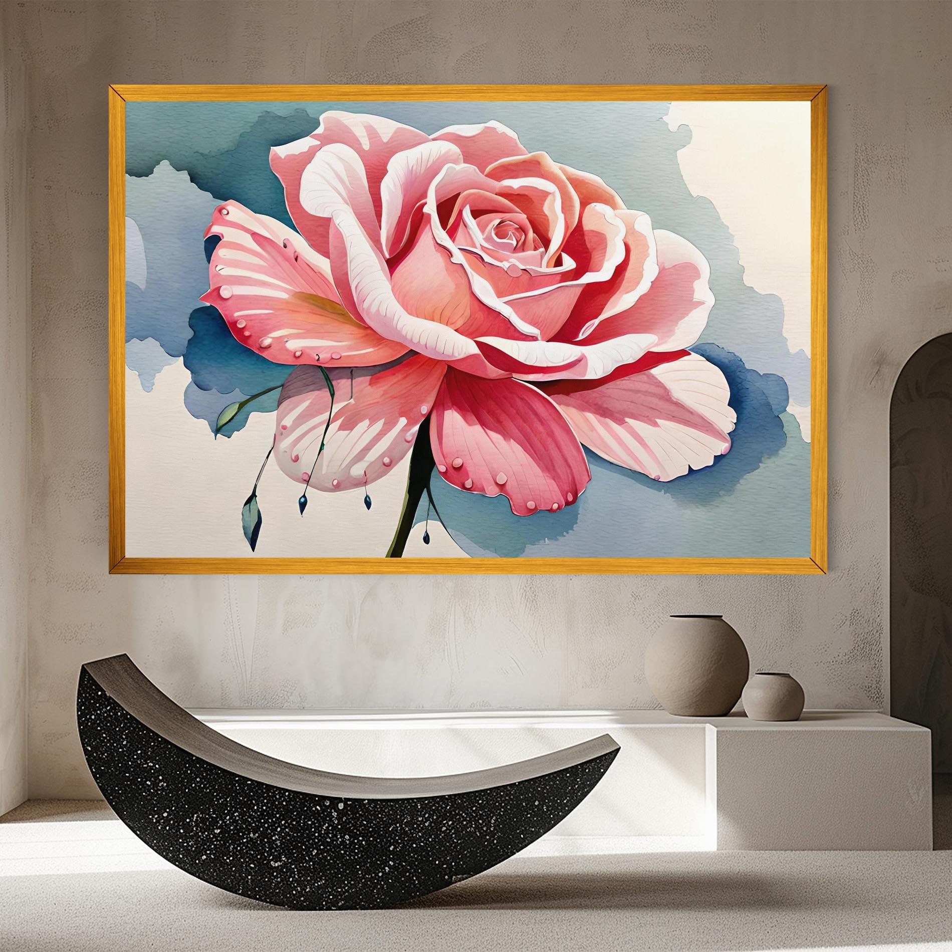 Leinwandbild Bih Pink Rose mockup 8