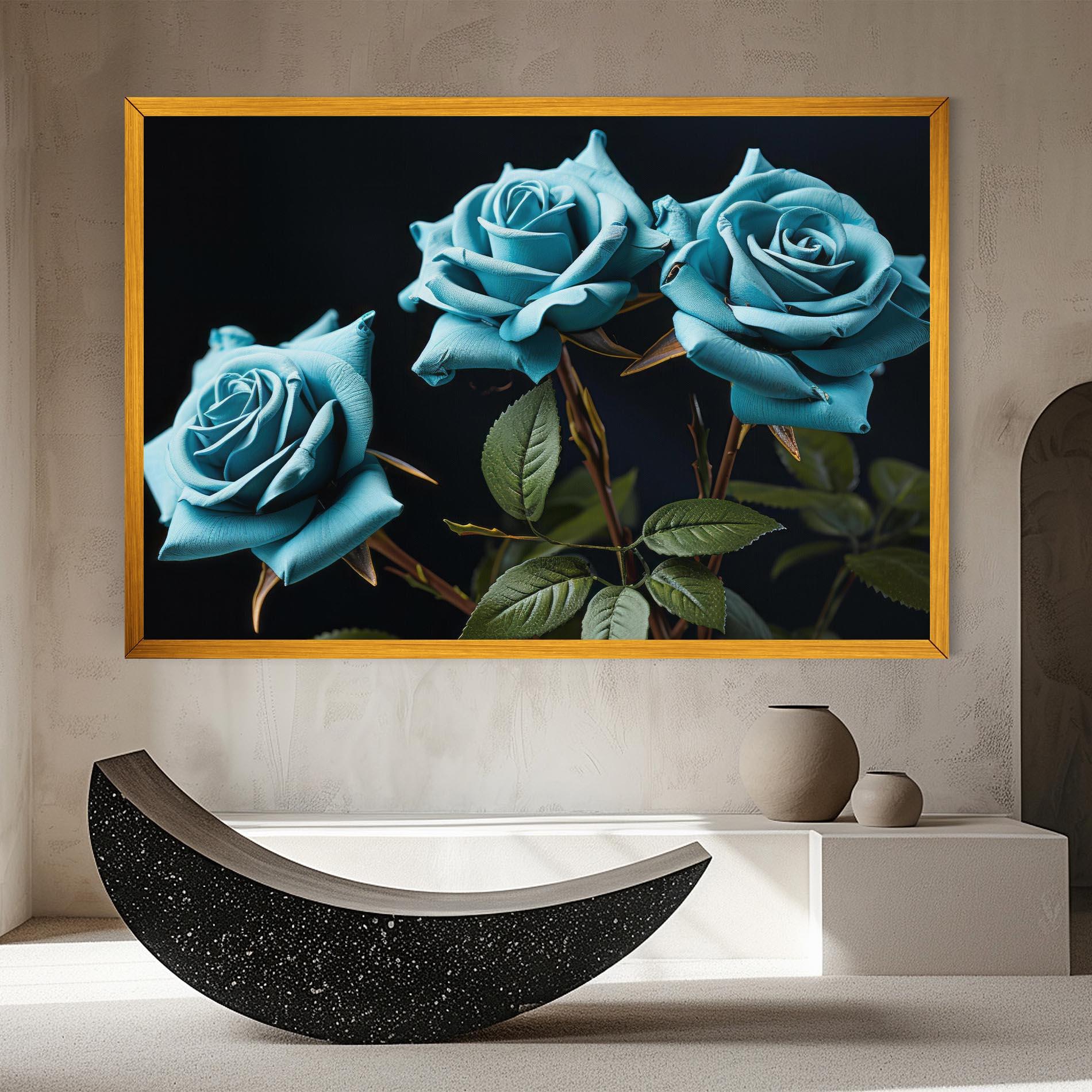 Leinwandbild Blue Roses mockup 8