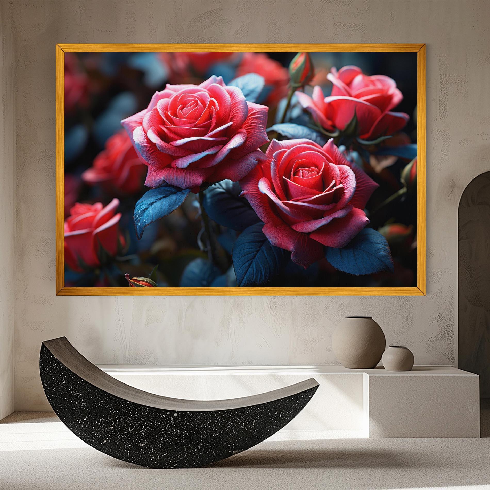 Leinwandbild Dark Pink Rose mockup 8