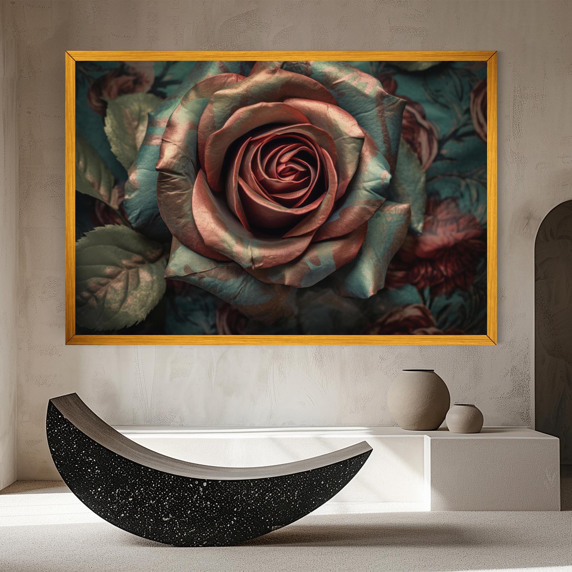 Leinwandbild Exotic Blue Rose mockup 8