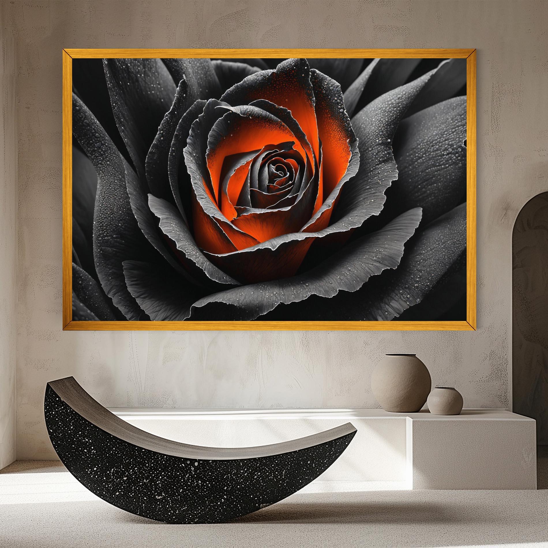 Leinwandbild Grey Orange Rose mockup 8