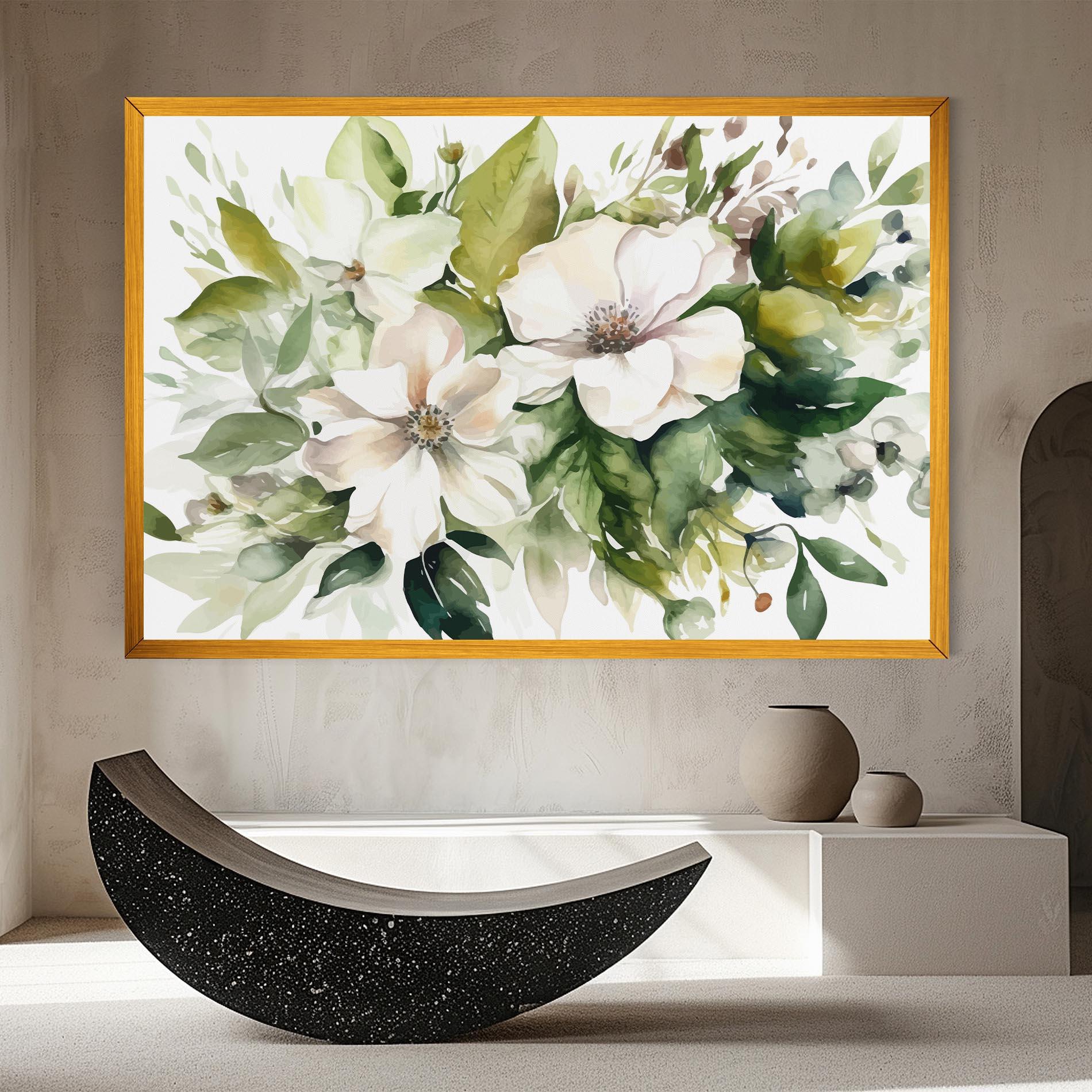 Leinwandbild Opened Rose mockup 8