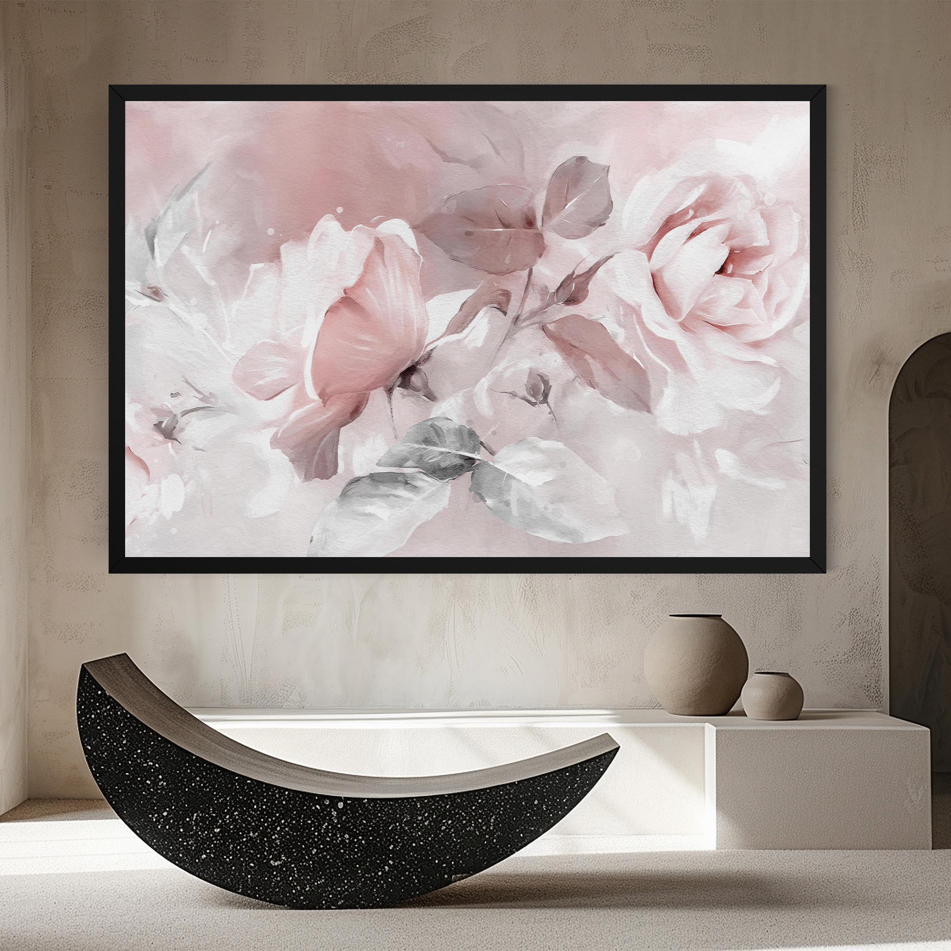 Leinwandbild Abstract Pink Flowers mockup 8