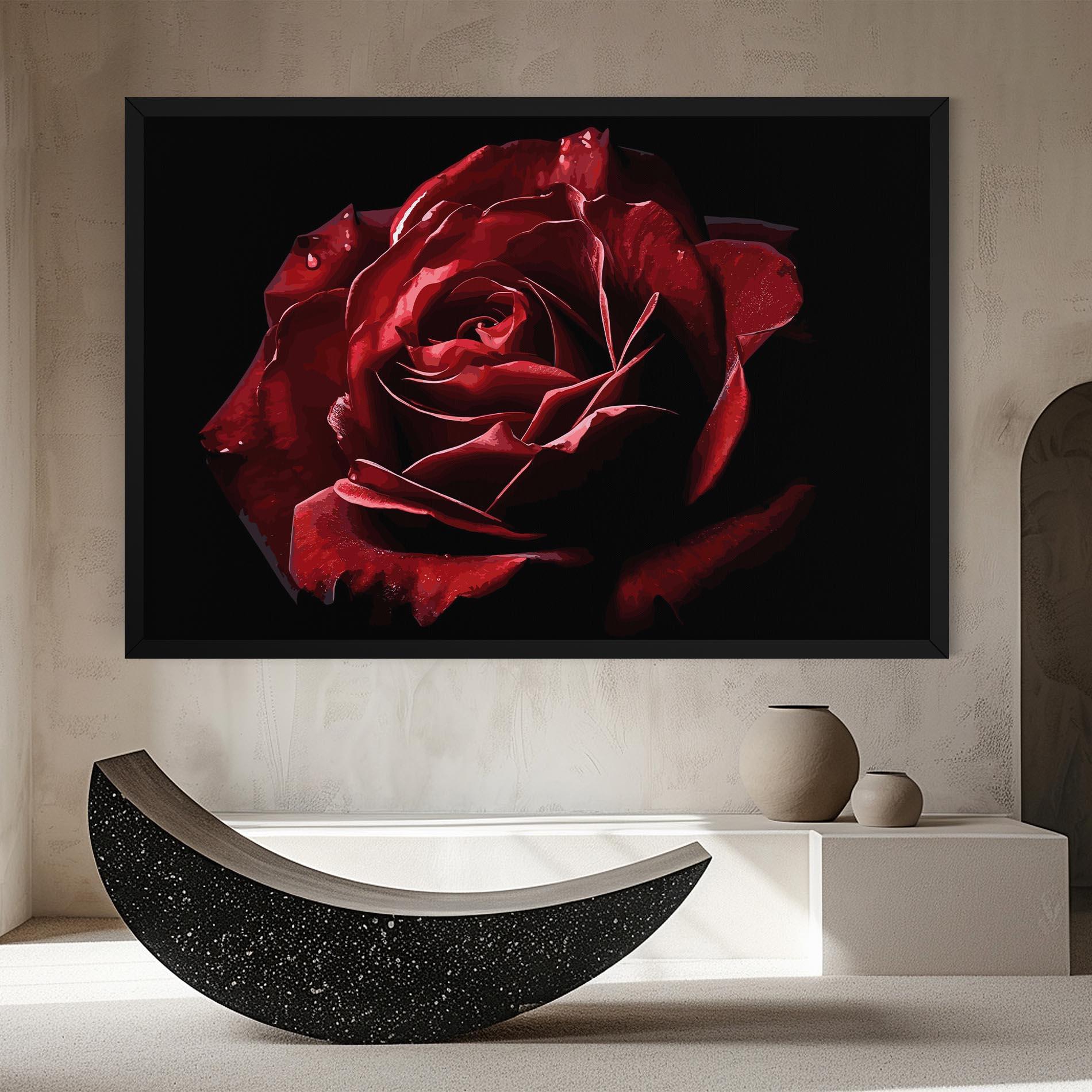 Leinwandbild Big Red Rose mockup 8
