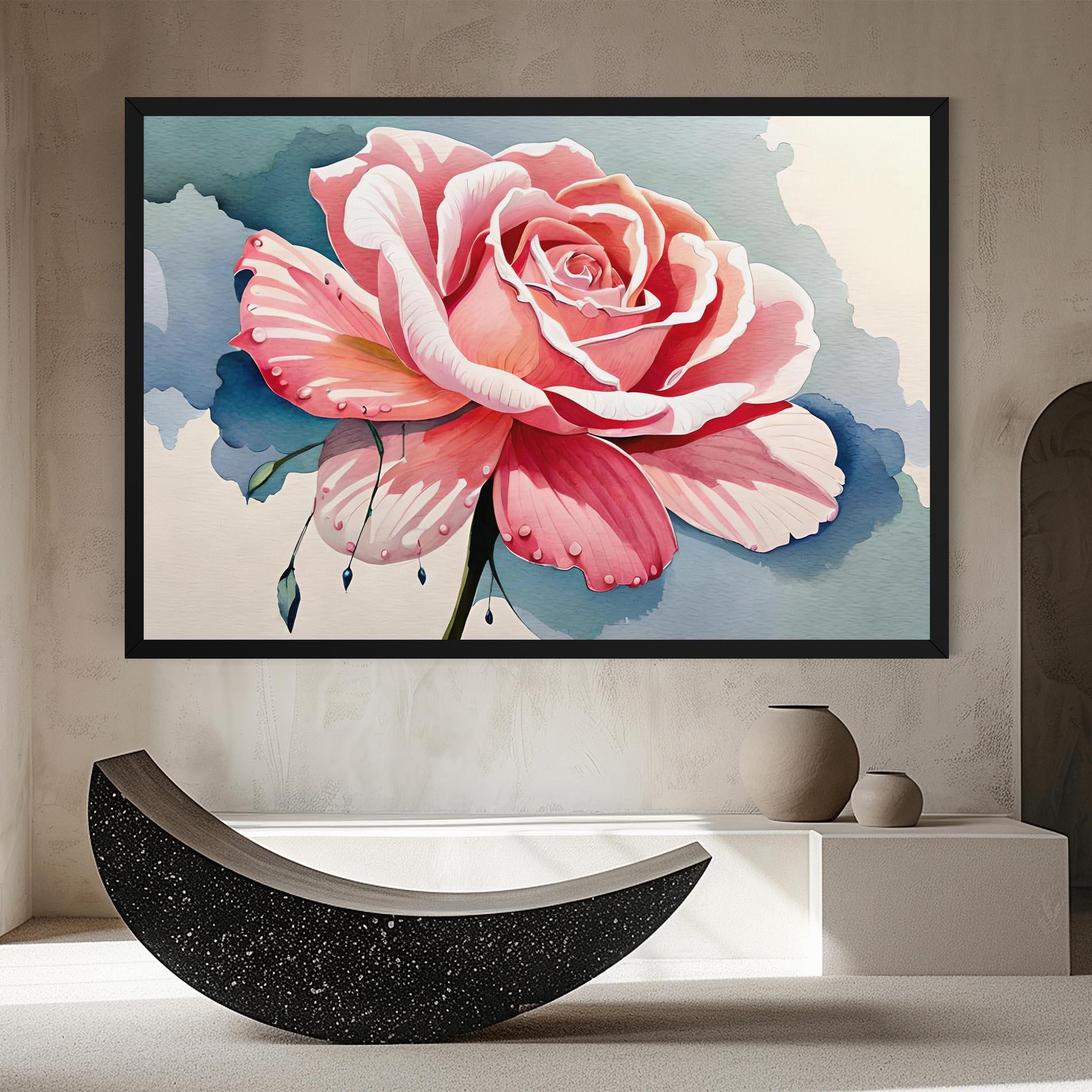 Leinwandbild Bih Pink Rose mockup 8