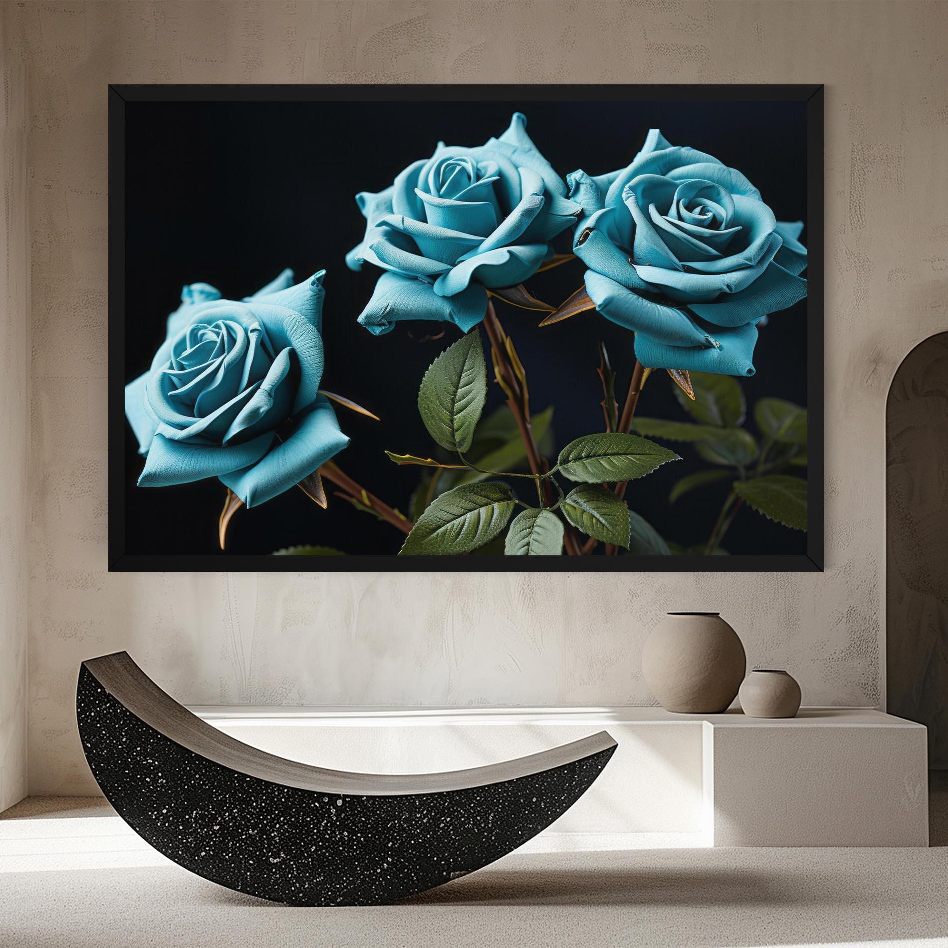 Leinwandbild Blue Roses mockup 8