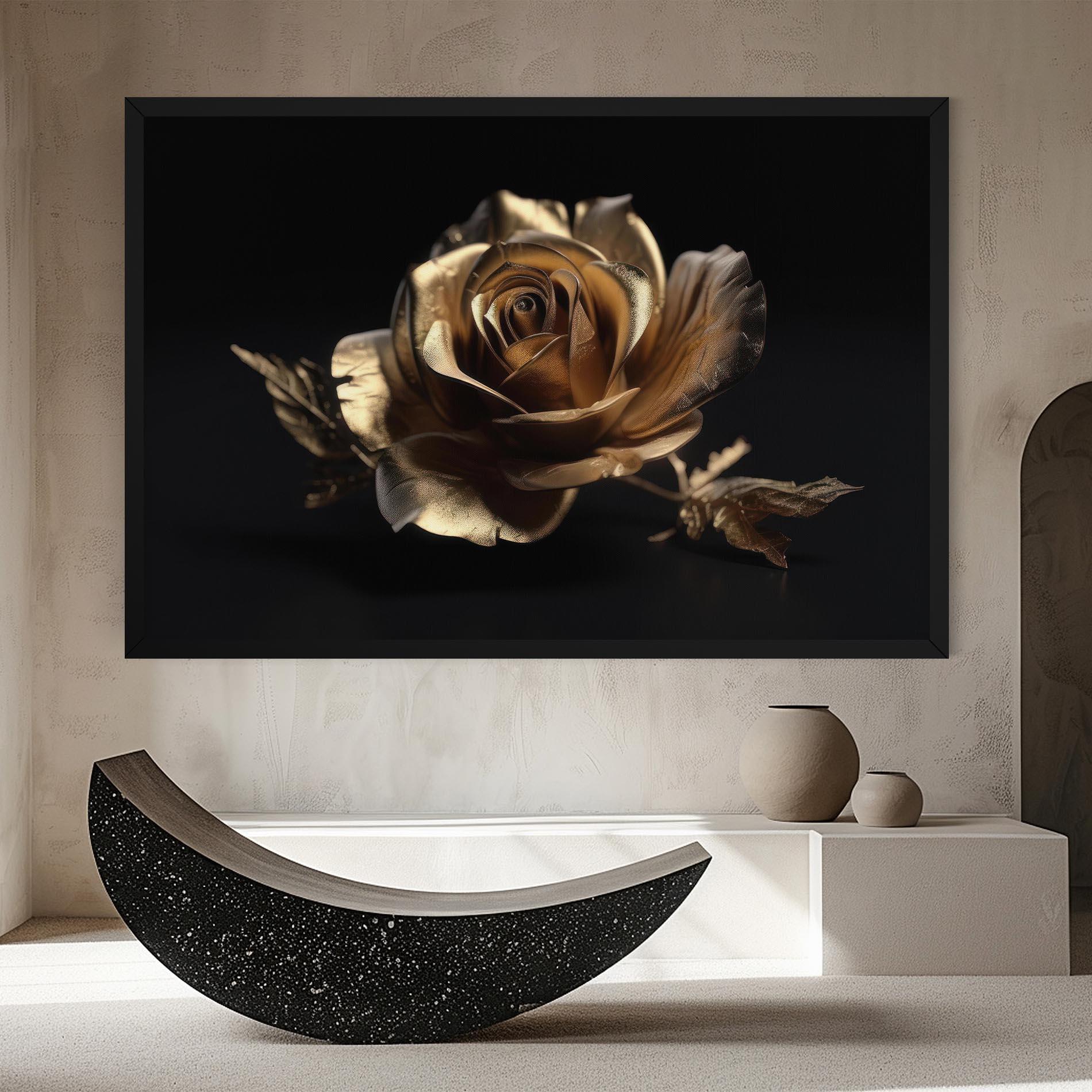 Leinwandbild Gold Rose mockup 8