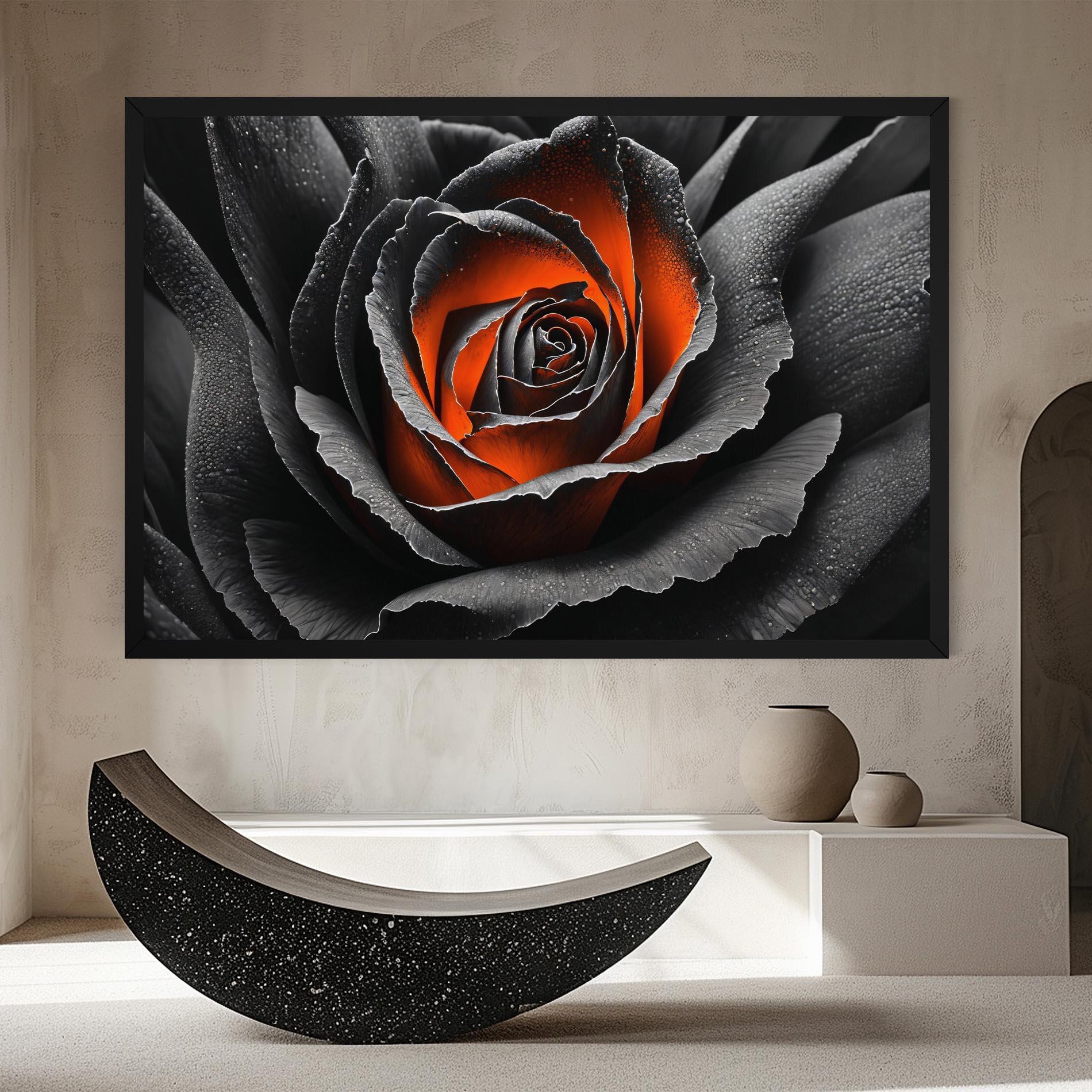 Leinwandbild Grey Orange Rose mockup 8
