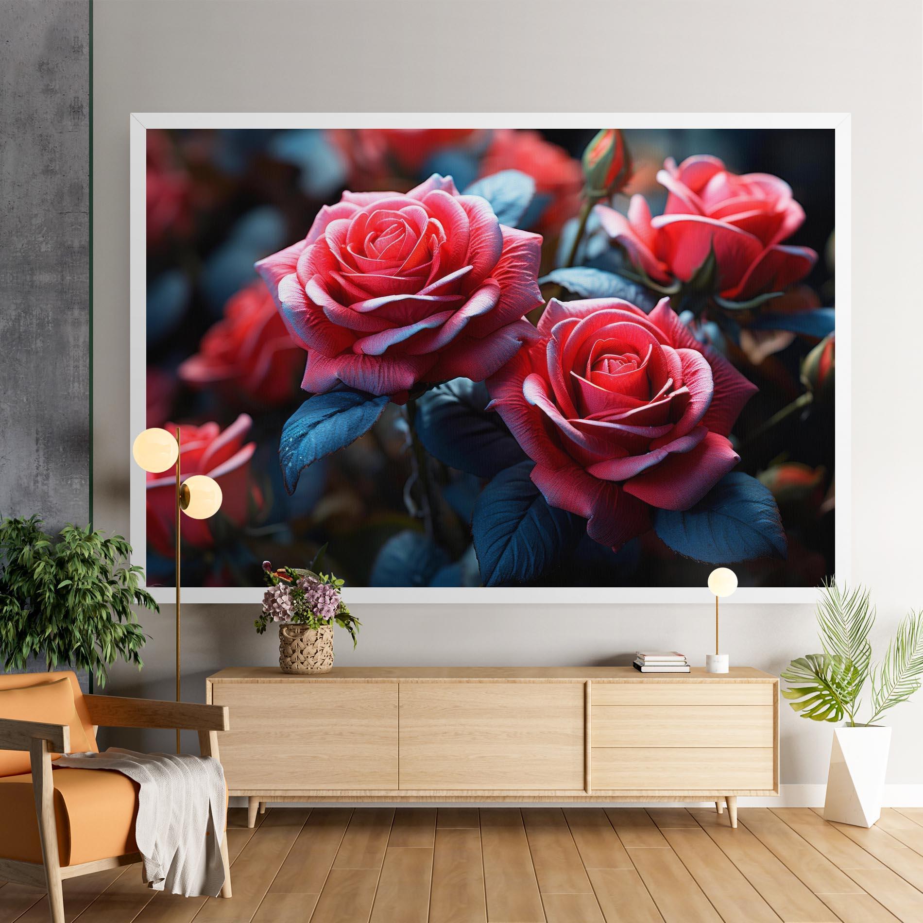 Leinwandbild Dark Pink Rose mockup 9